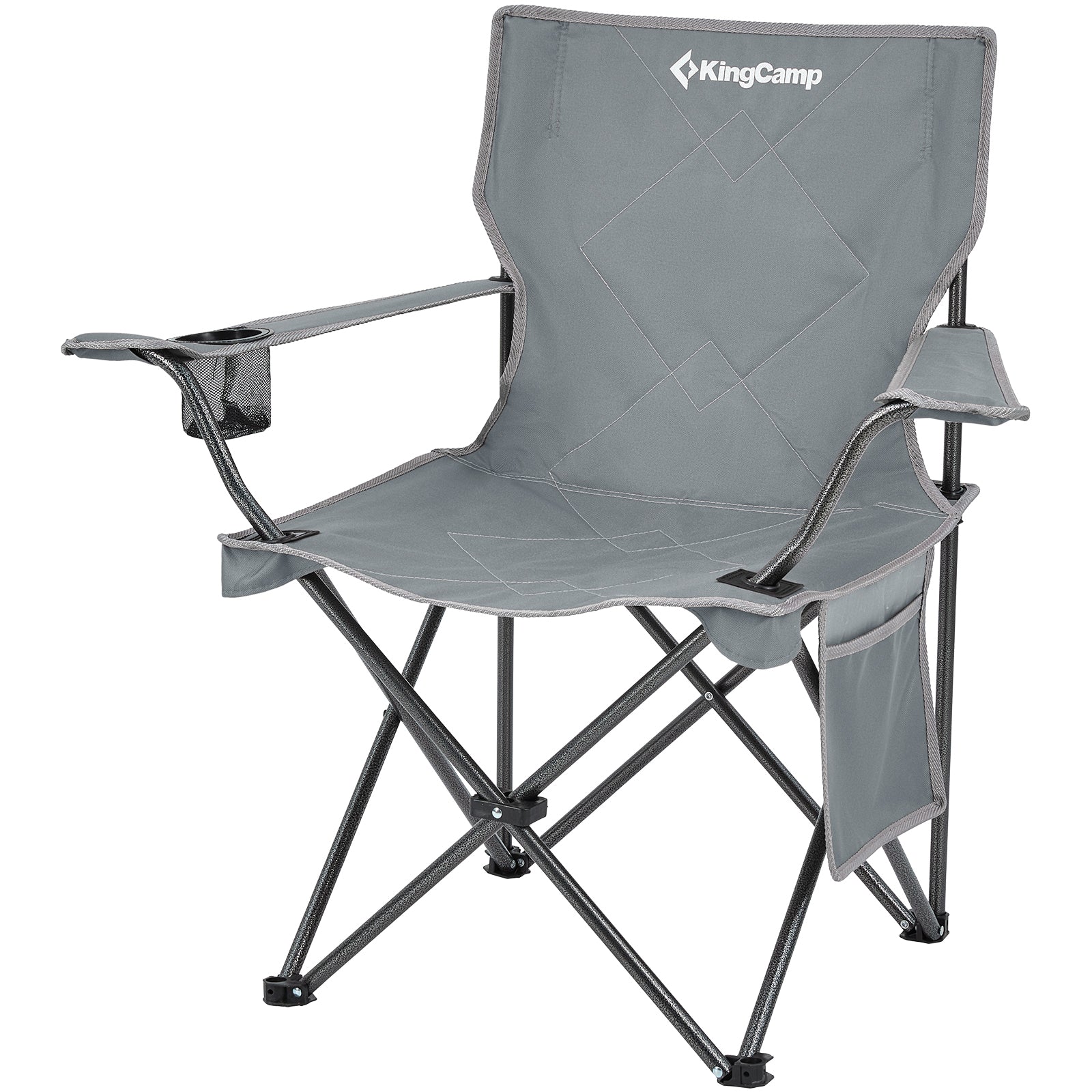 Chaise de camping pliante KINGCAMP Tanger XL, chaise de plage pliante en acier léger, 100 kg