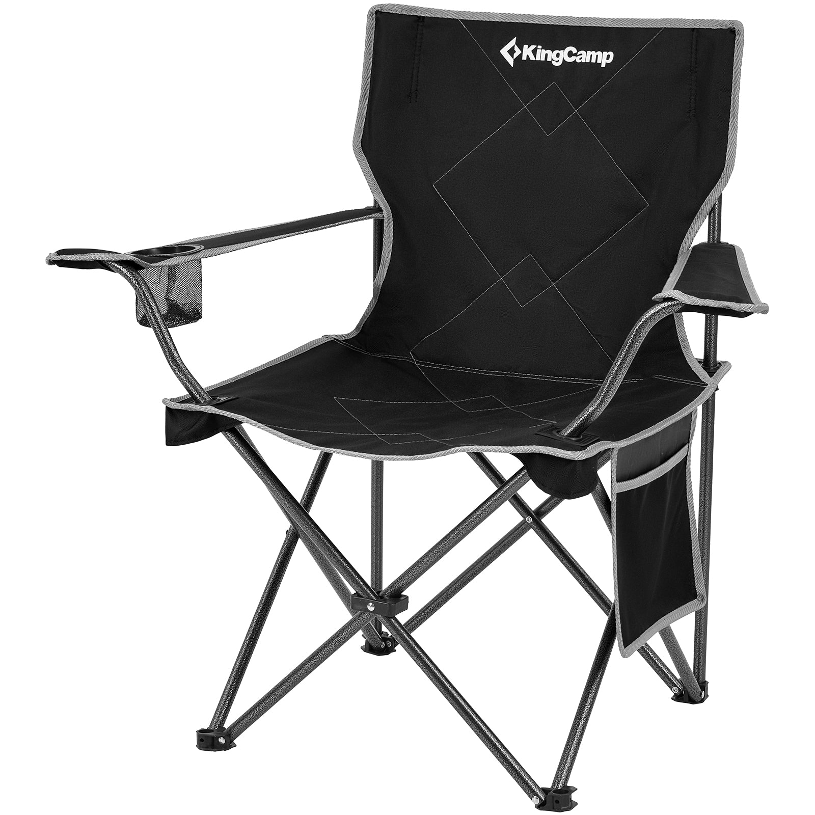 Chaise de camping pliante KINGCAMP Tanger XL, chaise de plage pliante en acier léger, 100 kg