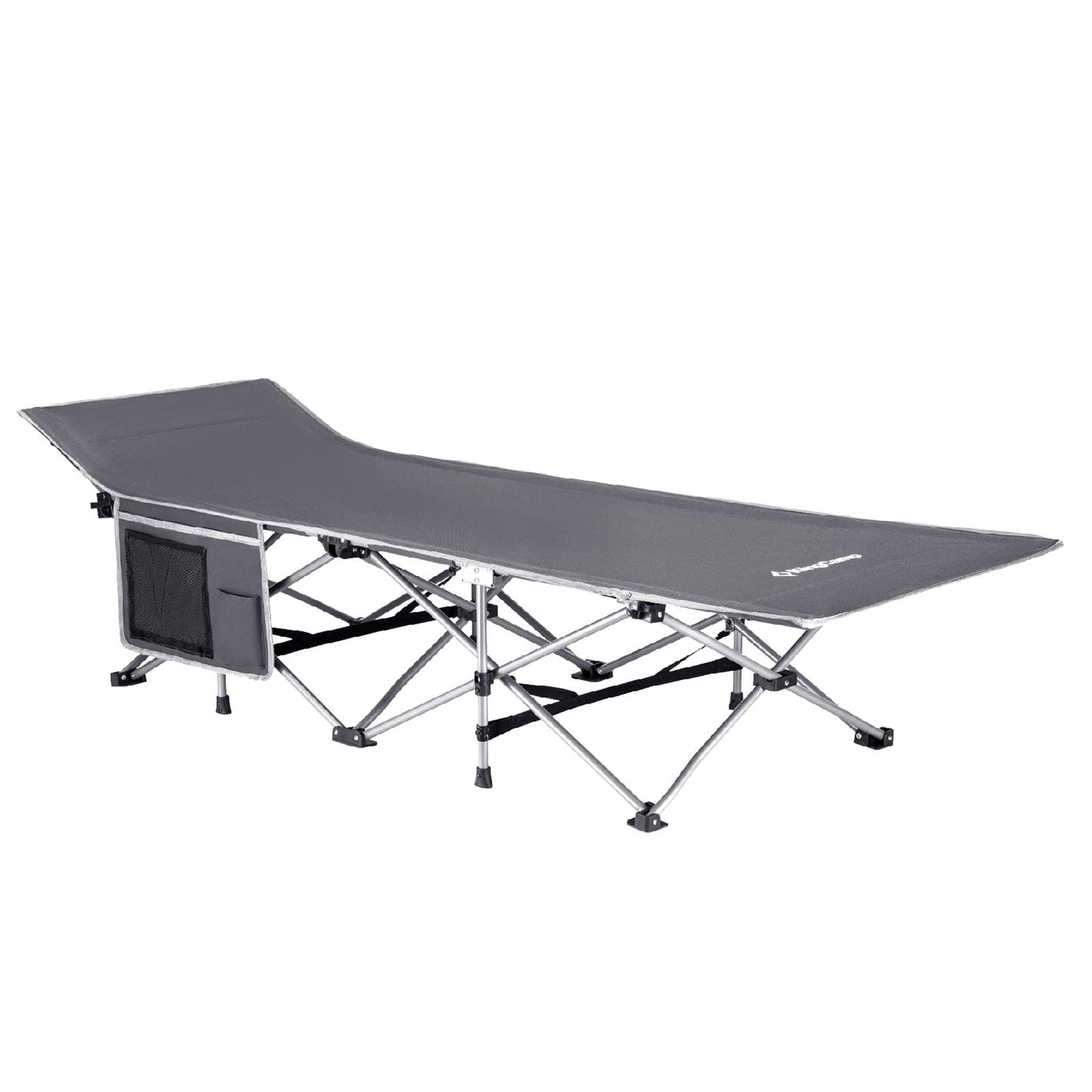 KINGCAMP camp bed XL outdoor camping lounger folding bed guest bed steel 190x67 cm