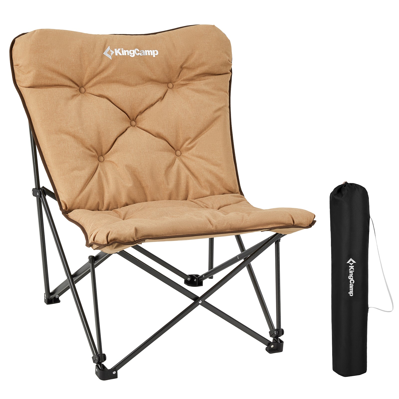 Chaise de camping KINGCAMP Lindon Relax Butterfly Chair Chaise longue en acier 136 kg