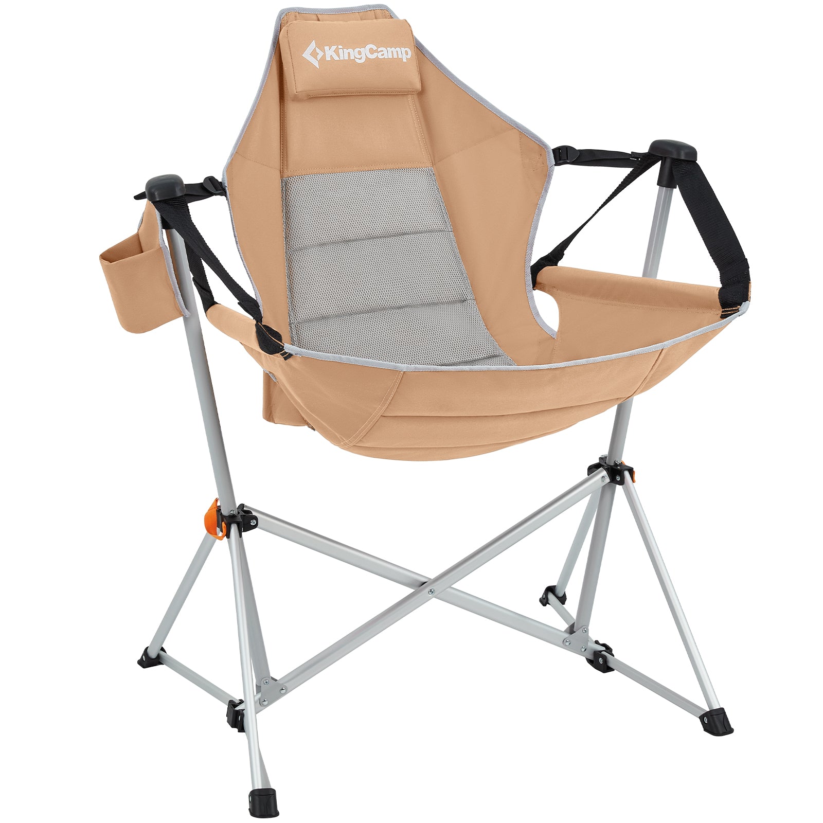 Chaise de camping KINGCAMP Orchidée à bascule Fauteuil de camping réglable en aluminium 120 kg
