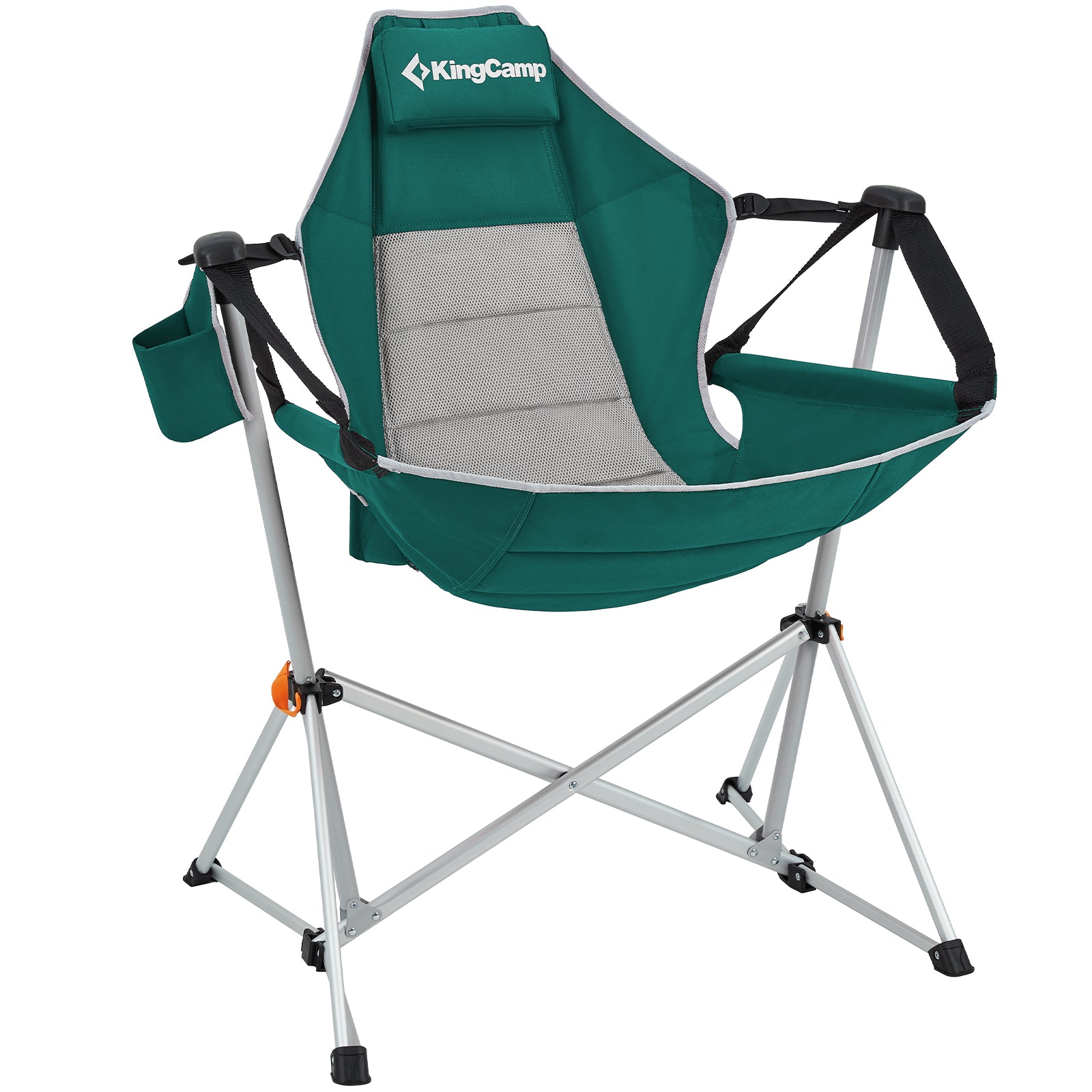 Chaise de camping KINGCAMP Orchidée à bascule Fauteuil de camping réglable en aluminium 120 kg