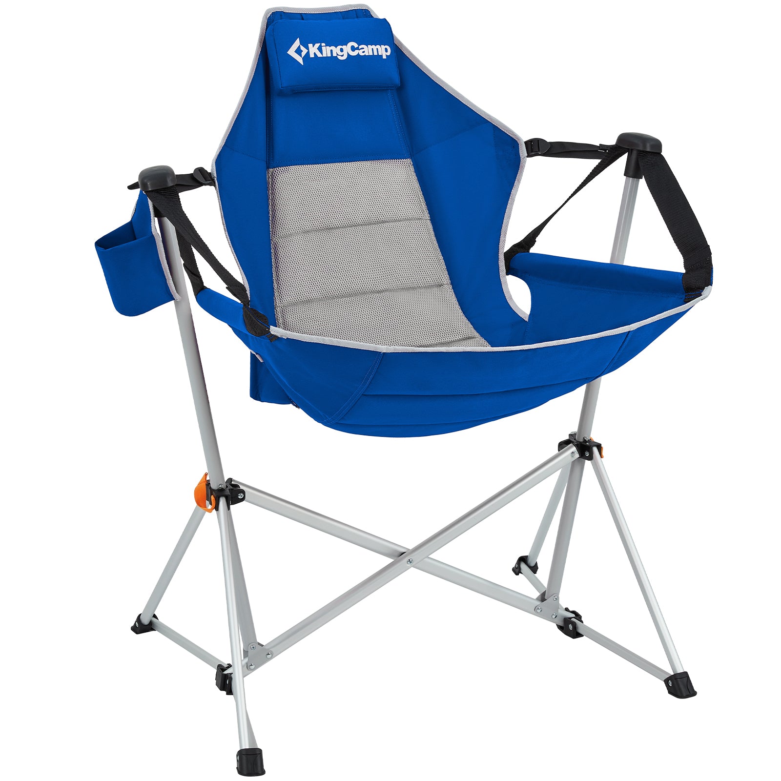 Chaise de camping KINGCAMP Orchidée à bascule Fauteuil de camping réglable en aluminium 120 kg