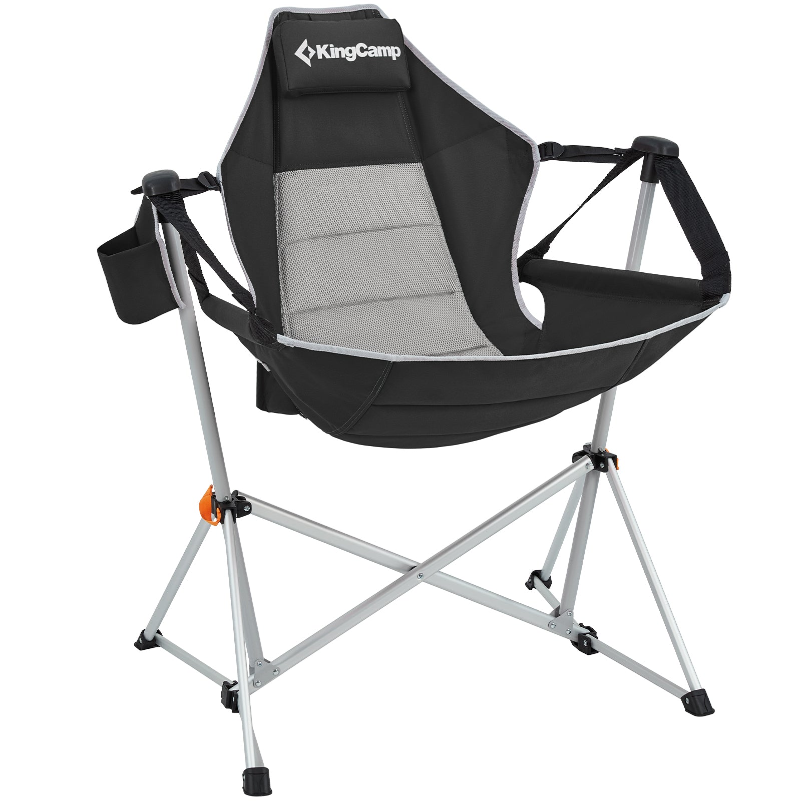 Chaise de camping KINGCAMP Orchidée à bascule Fauteuil de camping réglable en aluminium 120 kg