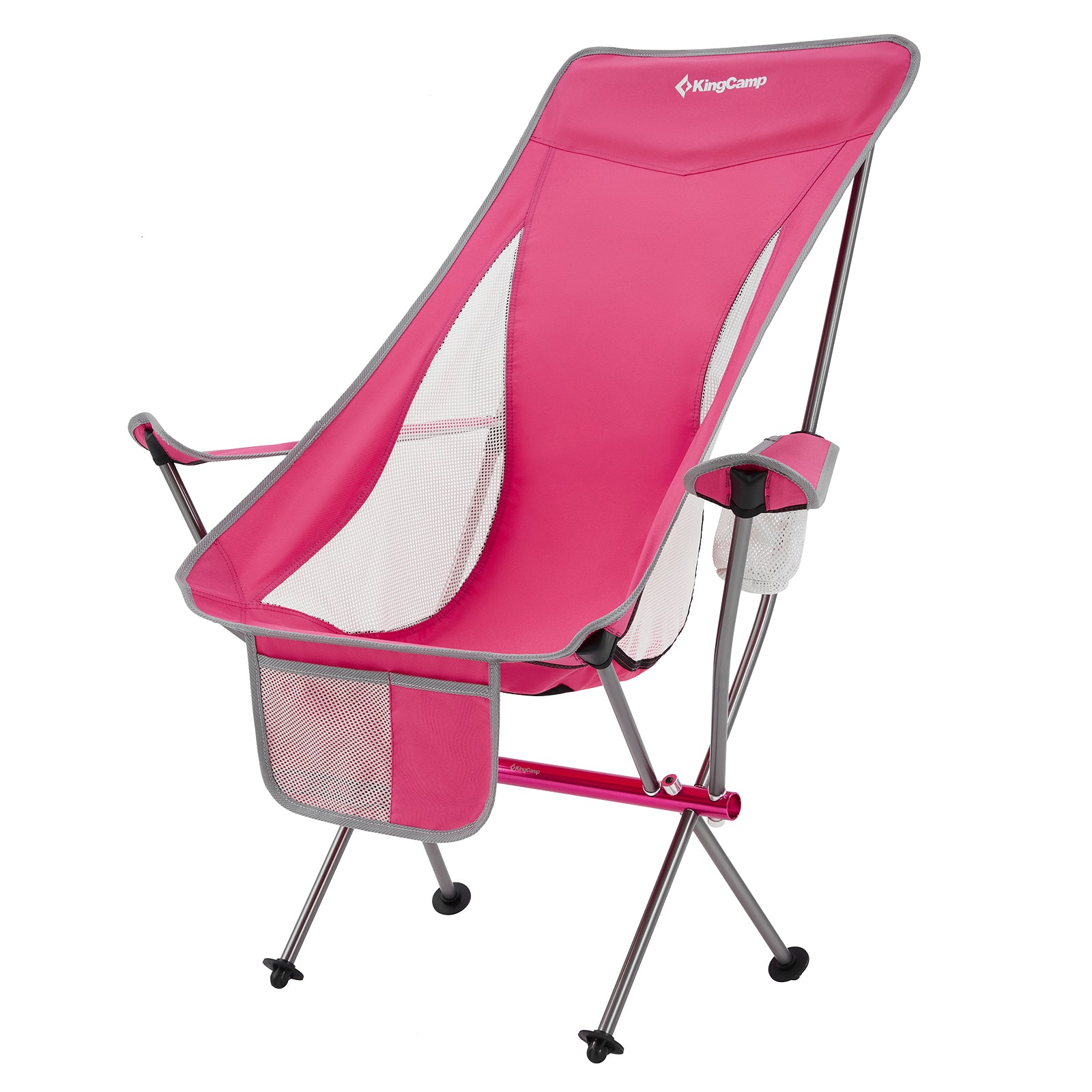 Chaise de camping pliante KINGCAMP Cataby Deluxe, chaise de plage pliable en aluminium, 120 kg