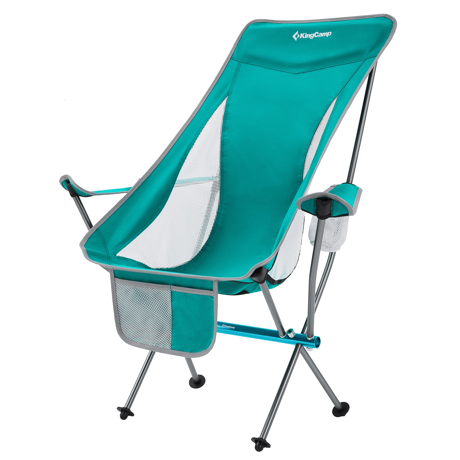 Chaise de camping pliante KINGCAMP Cataby Deluxe, chaise de plage pliable en aluminium, 120 kg