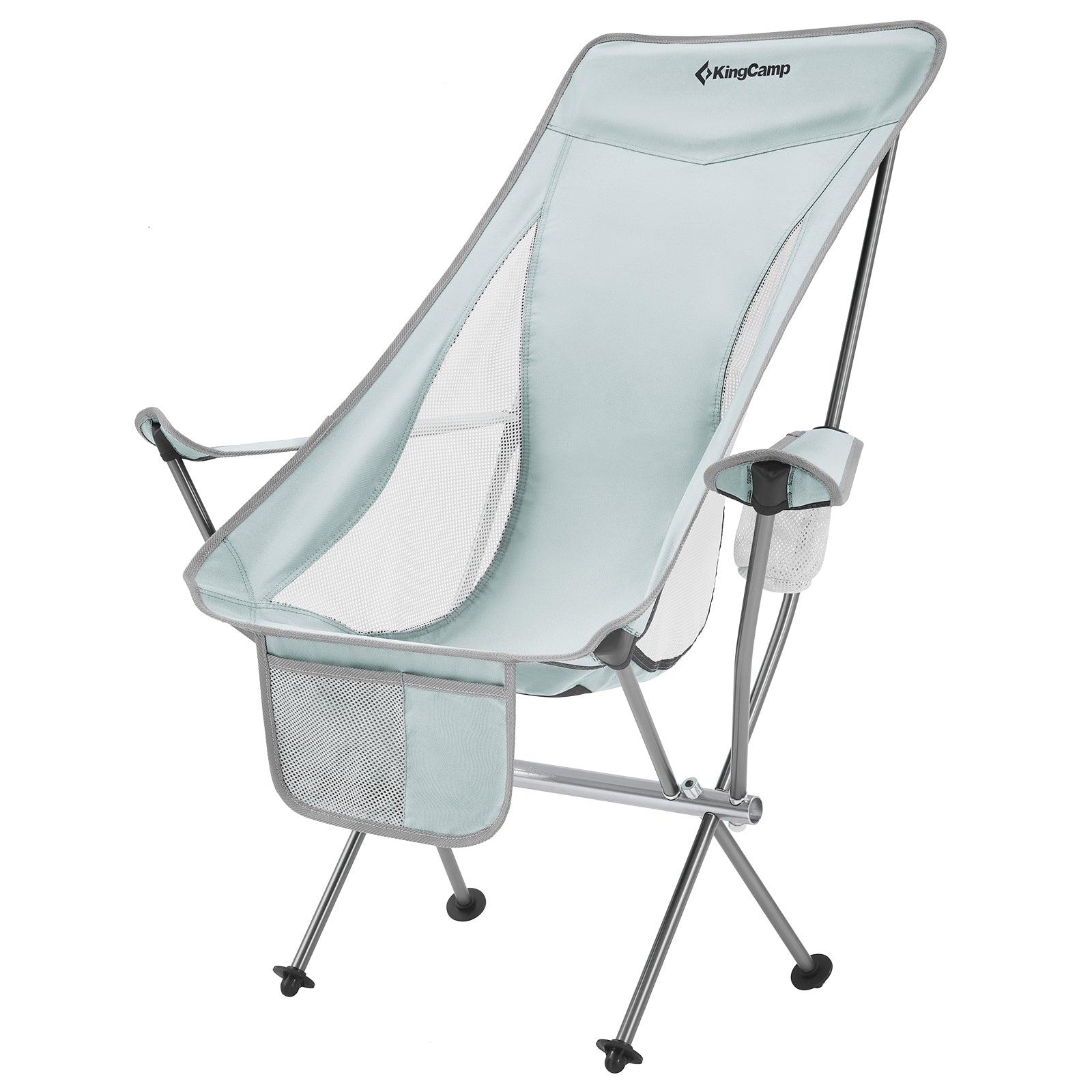 Chaise de camping pliante KINGCAMP Cataby Deluxe, chaise de plage pliable en aluminium, 120 kg