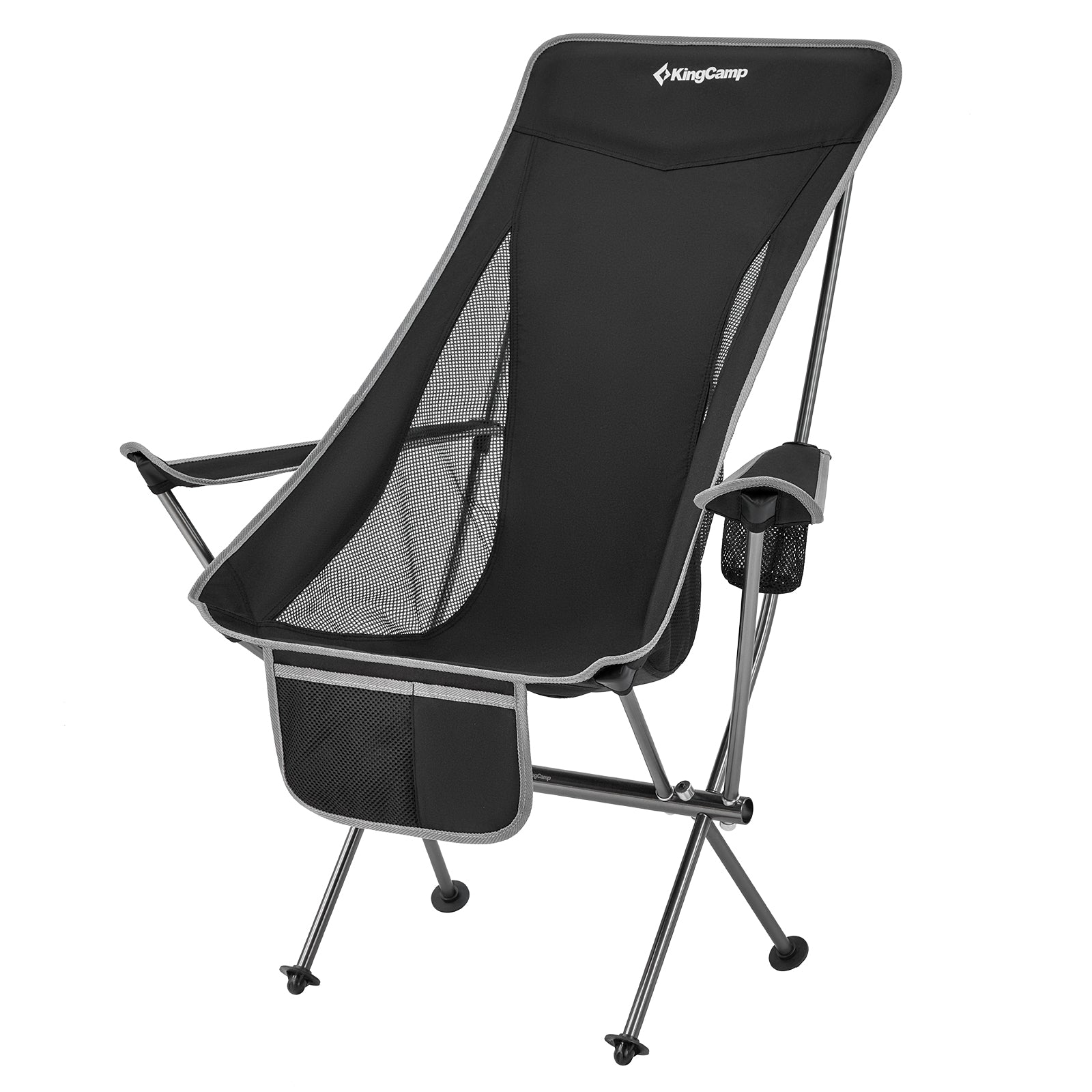 Chaise de camping pliante KINGCAMP Cataby Deluxe, chaise de plage pliable en aluminium, 120 kg