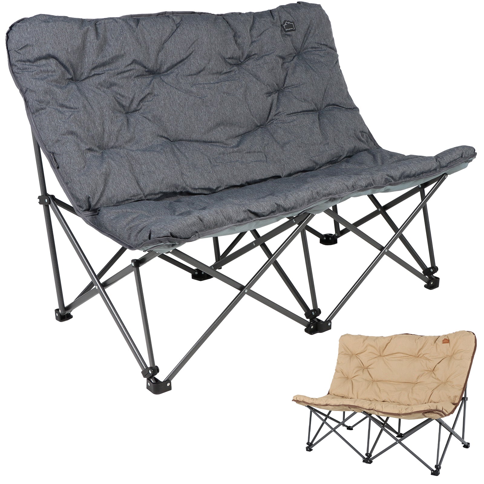 KINGCAMP Camping Sofa Lindon Relax Double Lounge Chair 2 Person Folding Chair Couch