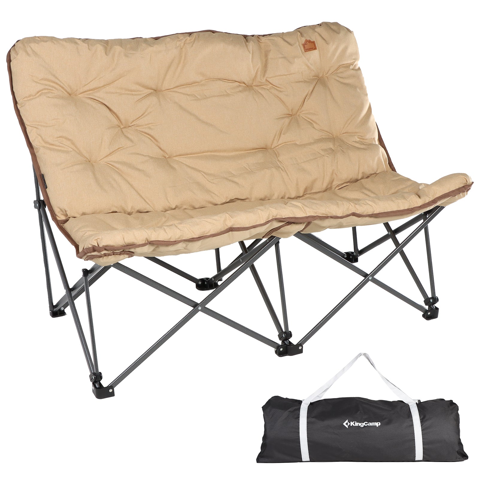 Canapé de camping Kingcamp Lindon Relax Double Lounge Chair Chaise pliante 2 personnes