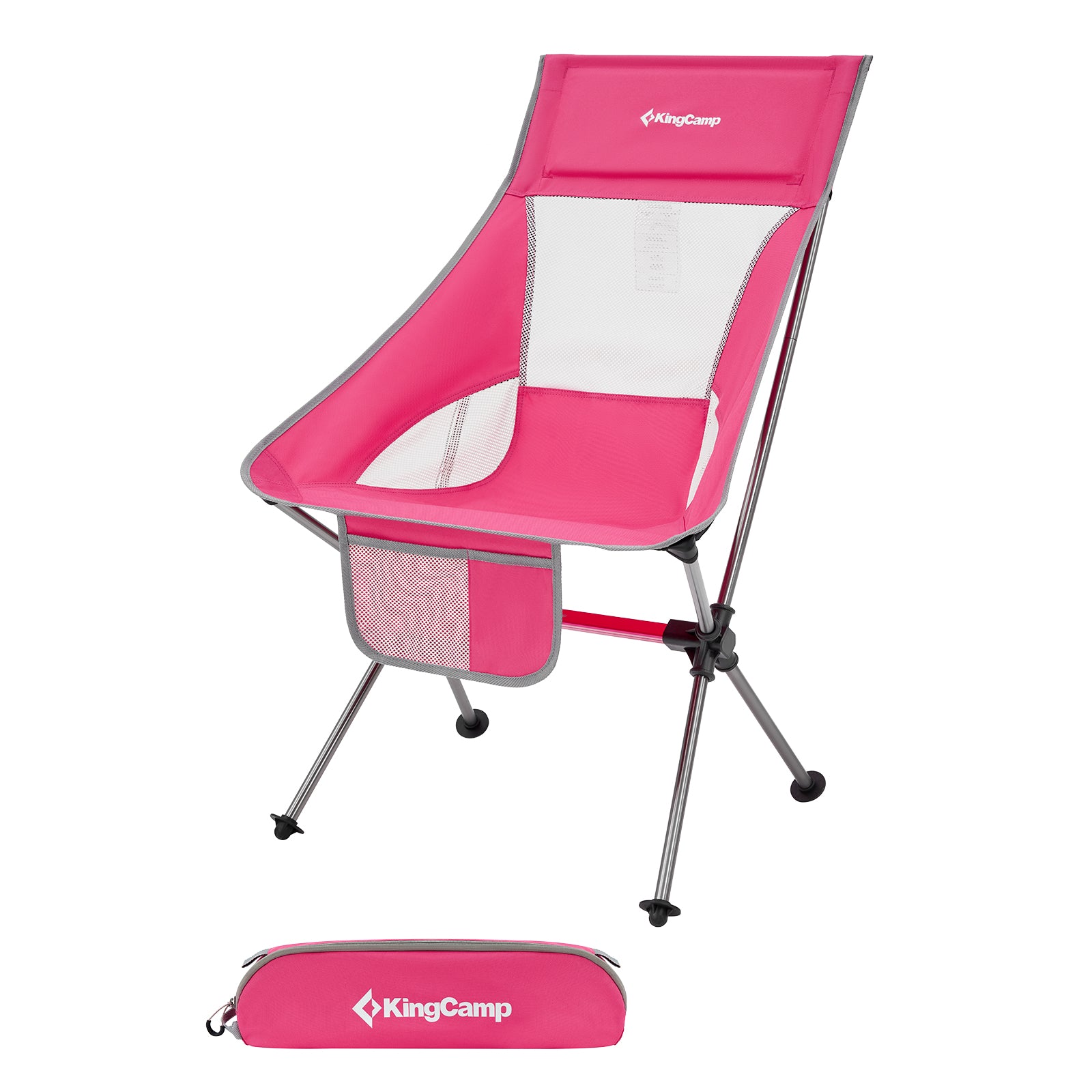 KINGCAMP Chaise de camping Logan Chaise pliante Chaise de plage Pliable Légère en aluminium 150 kg