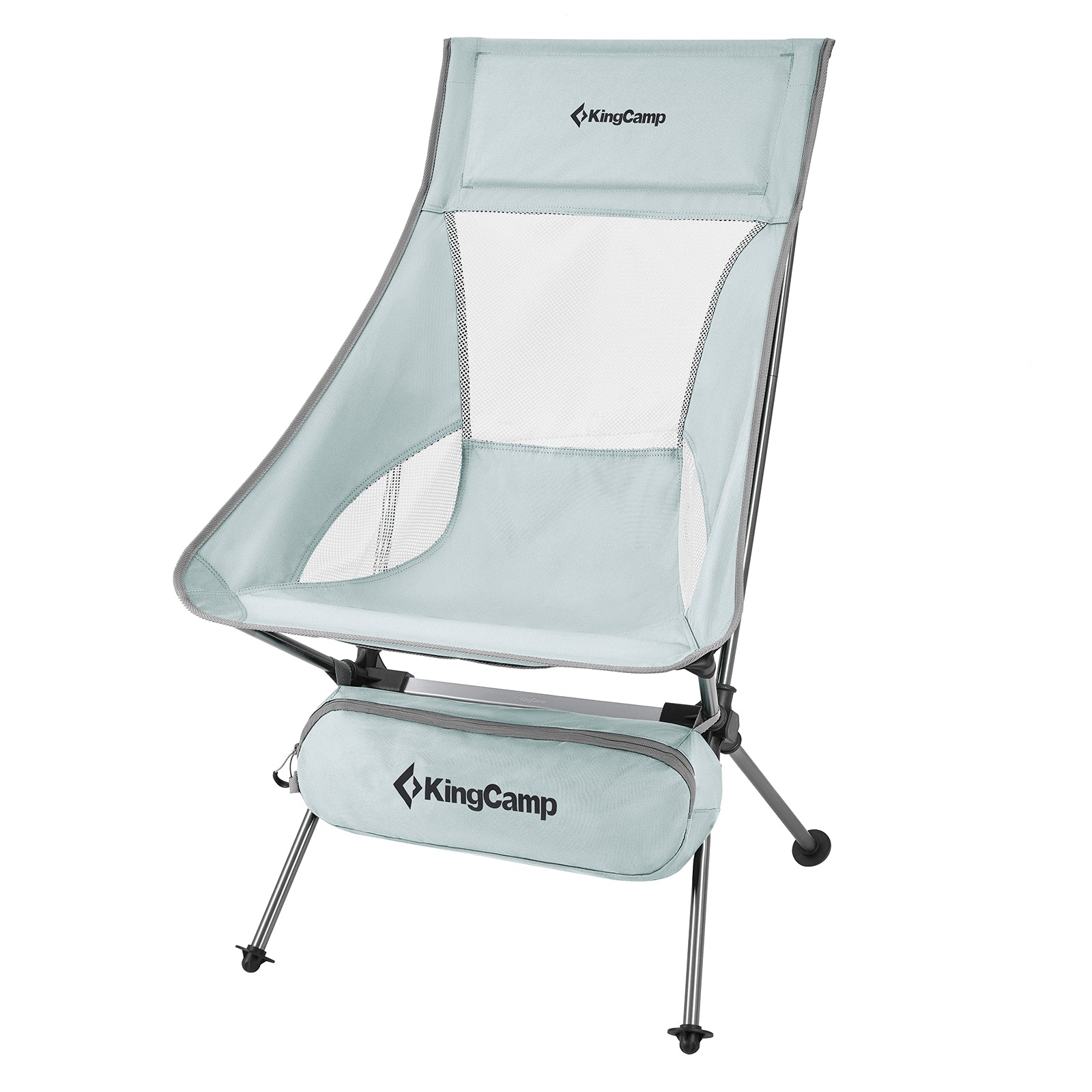 KINGCAMP Chaise de camping Logan Chaise pliante Chaise de plage Pliable Légère en aluminium 150 kg
