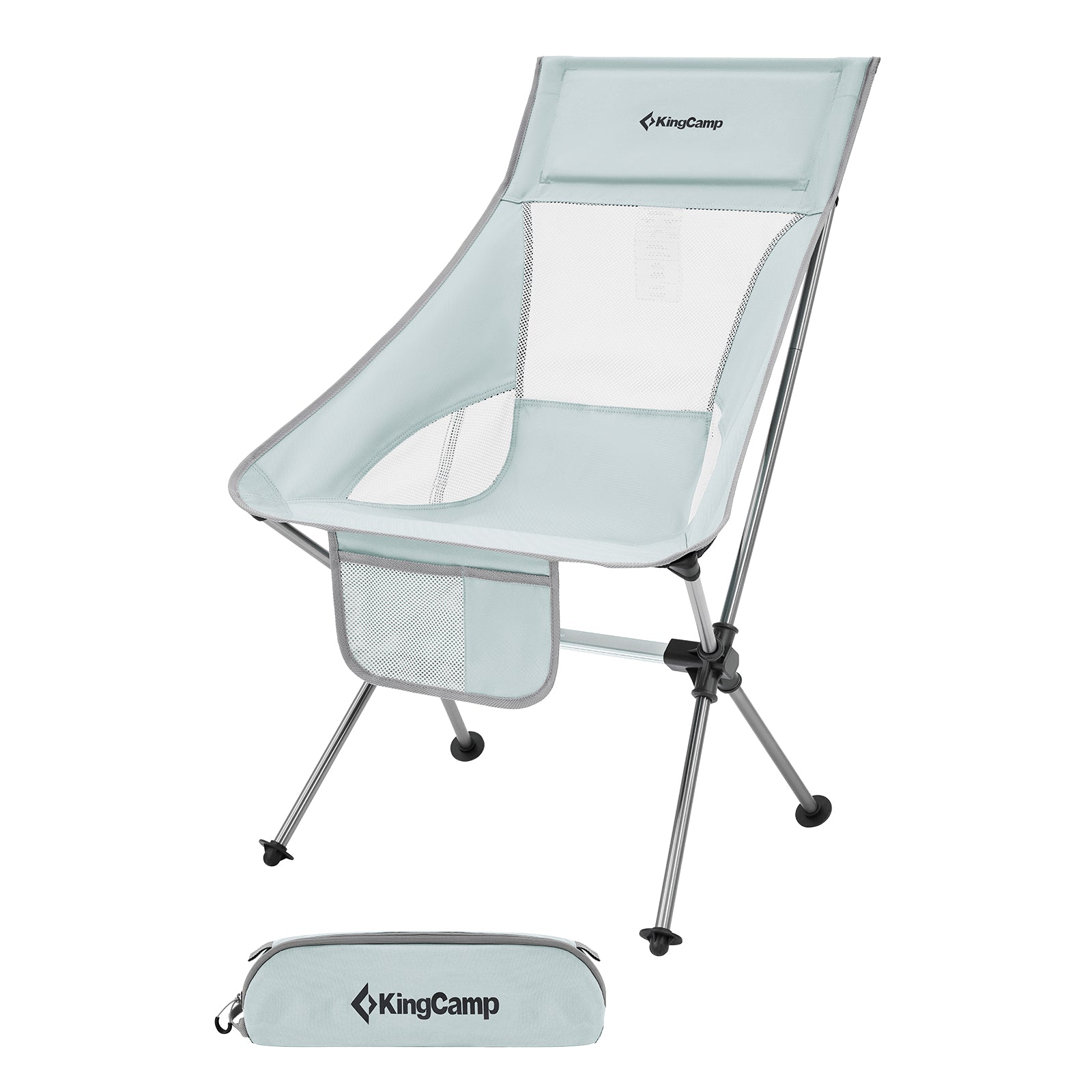 KINGCAMP Campingstuhl Logan Klappstuhl Strand Stuhl Faltbar Leicht Alu 150 kg