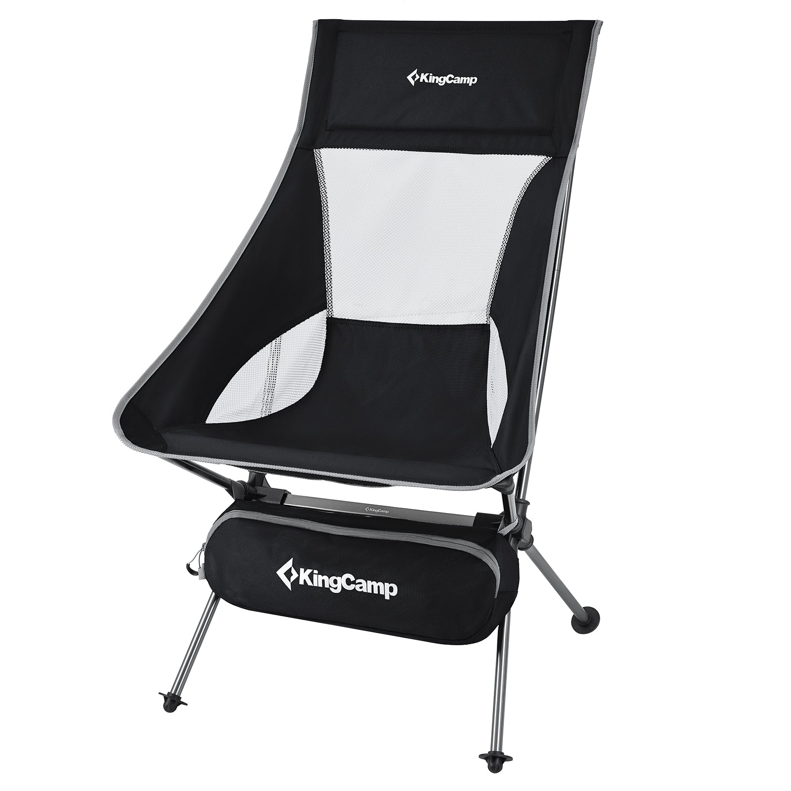 KINGCAMP Chaise de camping Logan Chaise pliante Chaise de plage Pliable Légère en aluminium 150 kg