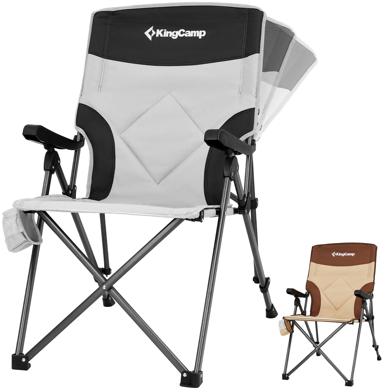 Chaise de camping KINGCAMP Chaise pliante de camping Pinedale Chaise pliante en acier réglable