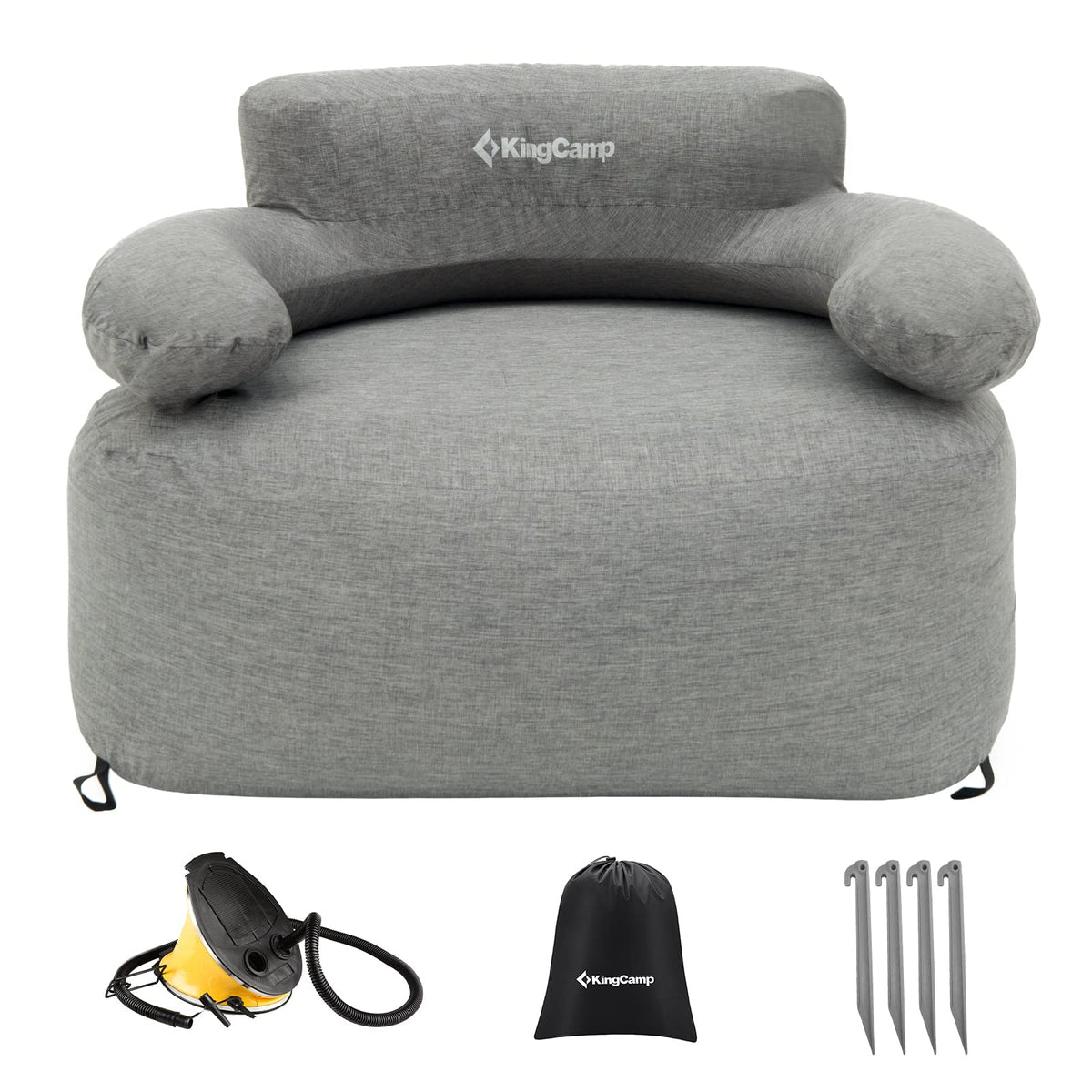 campingstuhl aufblasbar KINGCAMP Air Lounger Granit Camping Sessel Luft Möbel Auf bodybuilding Farbe:weiße Schrift What is your opinion