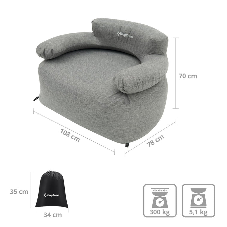 KINGCAMP Camping Chair Air Lounger Granite Camping Chair Air Furniture Inflatable