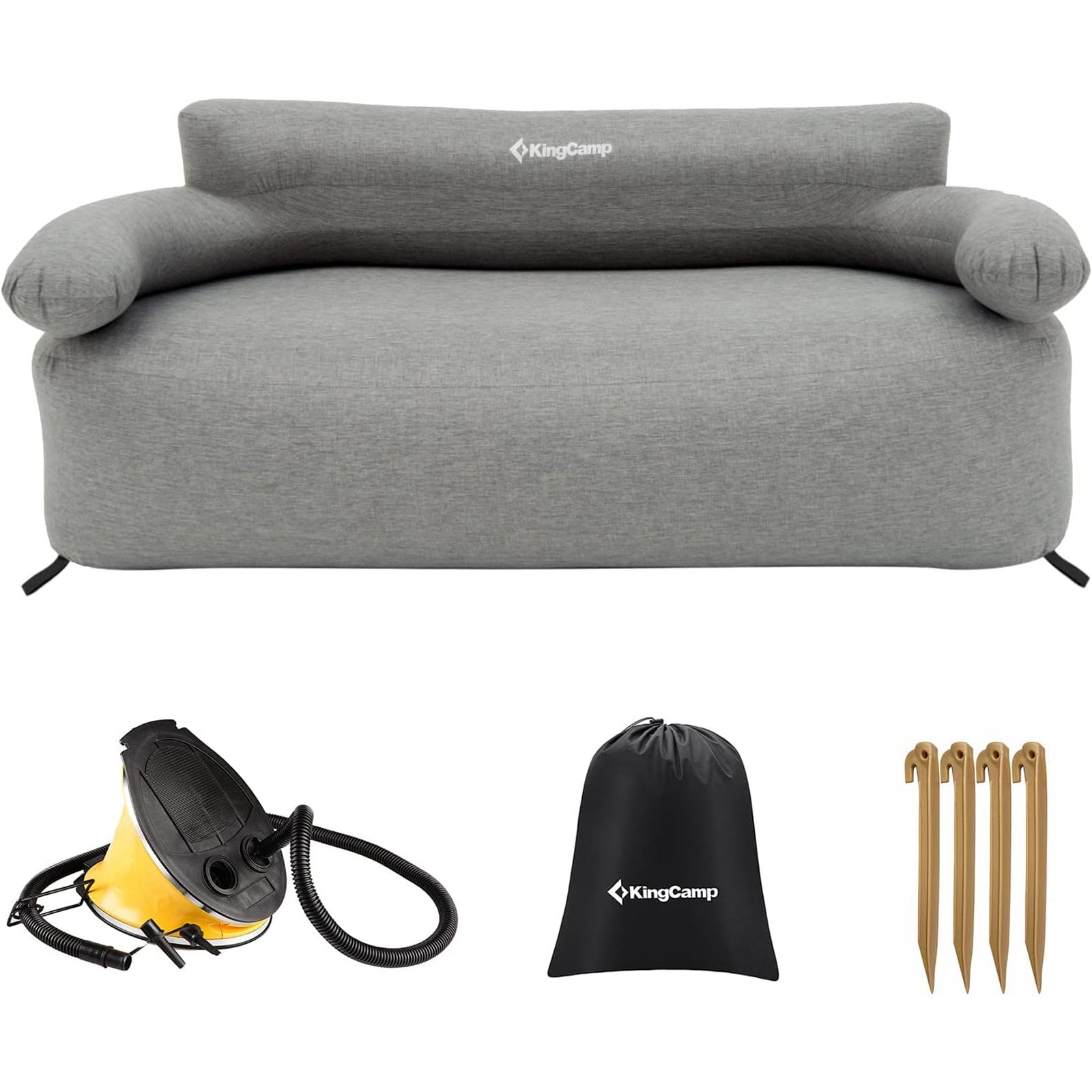 KINGCAMP Camping Couch Air Sofa Granit Lounge Outdoor Luft Sitz Möbel Aufblasbar