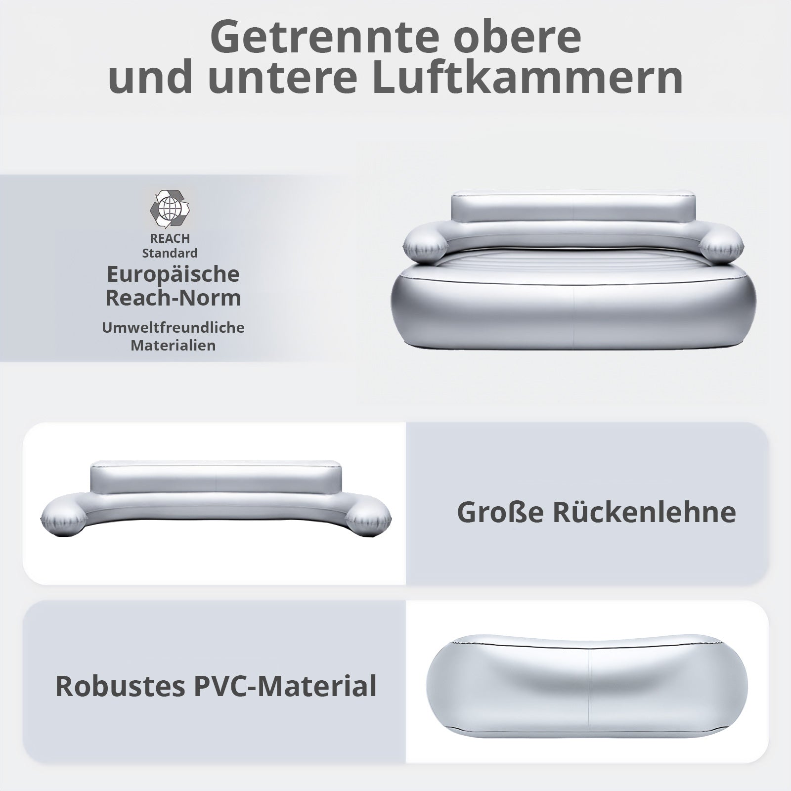 KINGCAMP Camping Couch Air Sofa Granit Lounge Outdoor Luft Sitz Möbel Aufblasbar