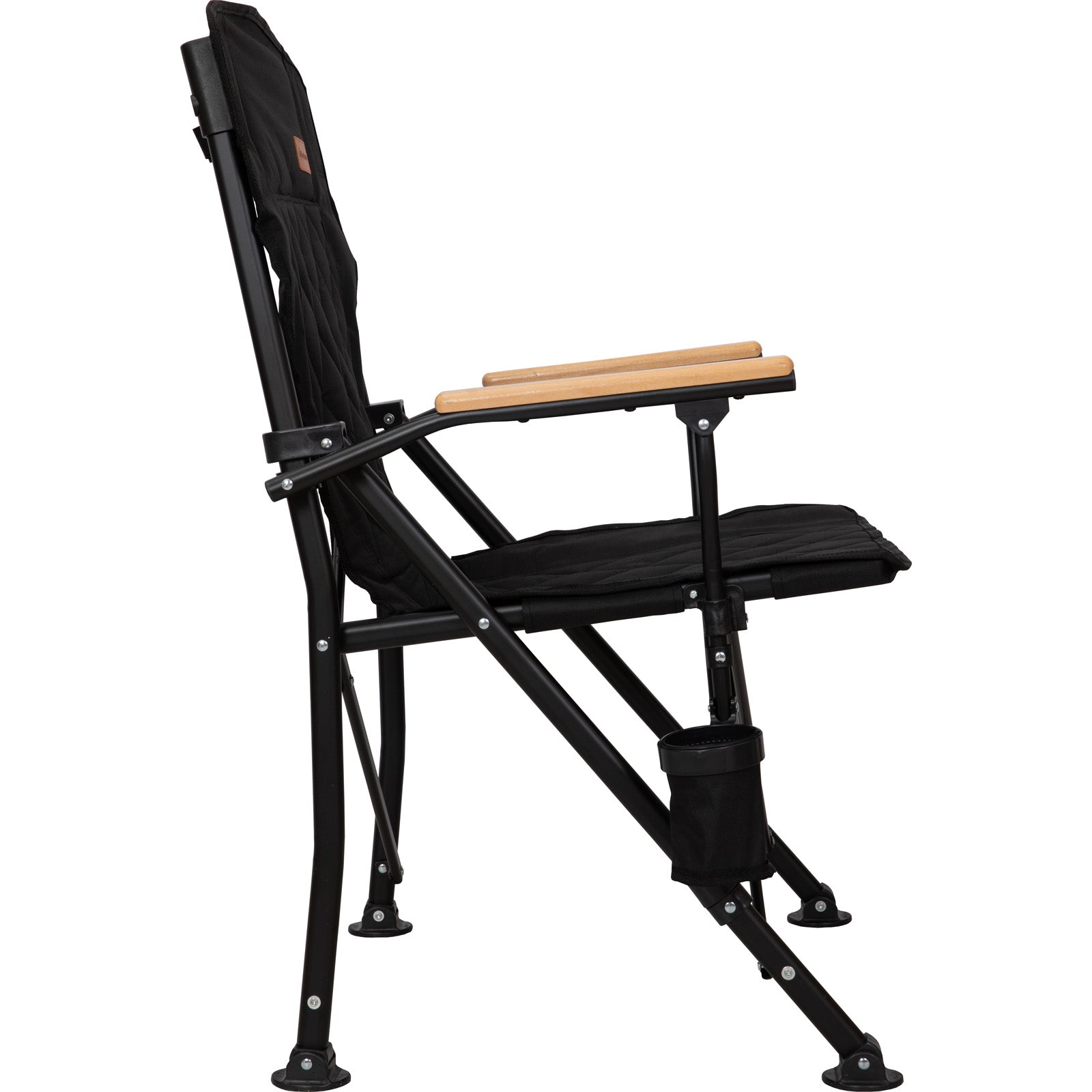 KINGCAMP Campingstuhl Creekwood Outdoor Camping Sessel Stuhl Holz Armlehne 136kg
