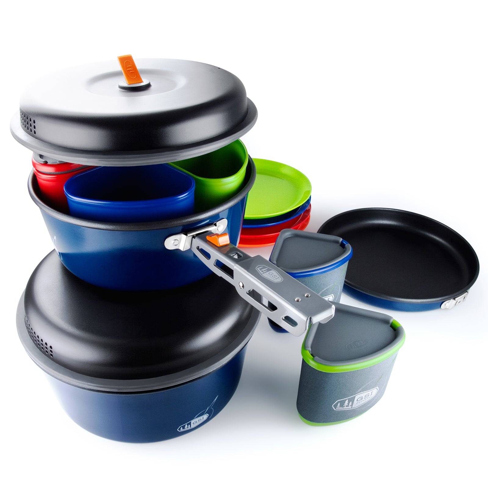 GSI Camping Cookware Set Bugaboo Pot Pan Outdoor Kitchen Stackable 23-piece