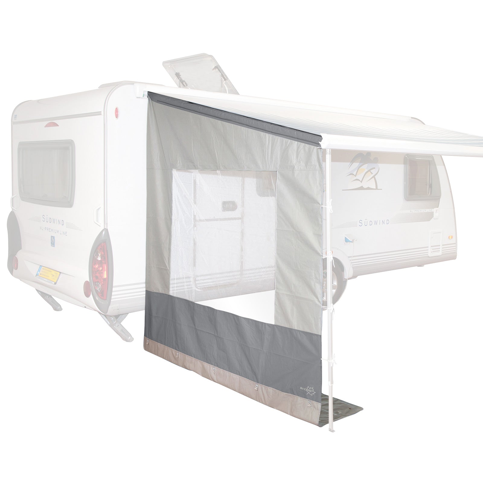 BO-CAMP Seitenwand Wohnwagen Vorzelt Seitenteil Vordach Markise Omnistor passend