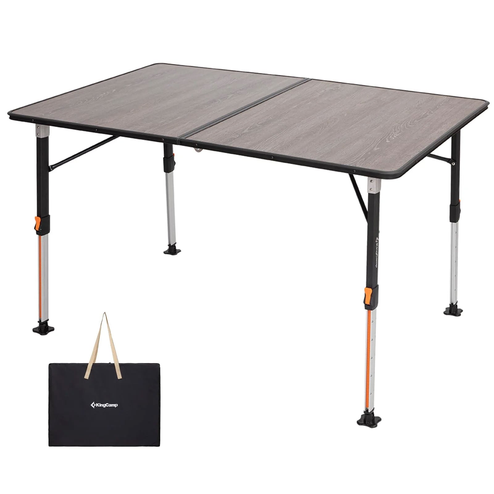 KINGCAMP Campingtisch Meteora XL Camping Falttisch Klapptisch Leicht Stufenlos