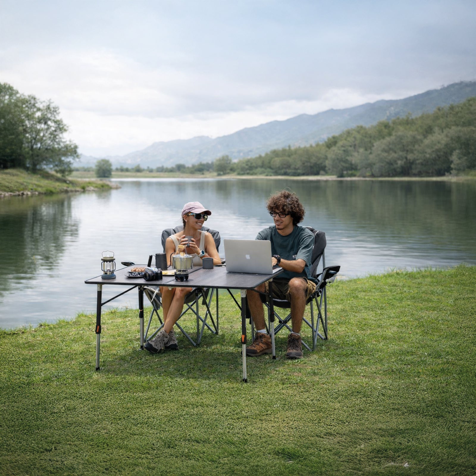 KINGCAMP Campingtisch Meteora XL Camping Falttisch Klapptisch Leicht Stufenlos