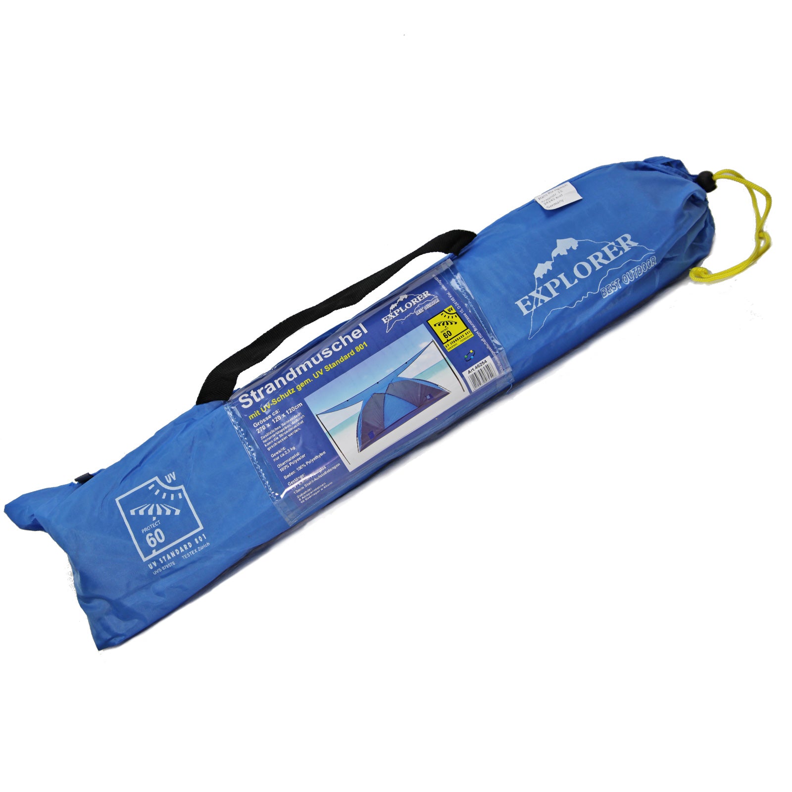 EXPLORER beach shelter + roof sun protection beach tent wind UV 80 lockable