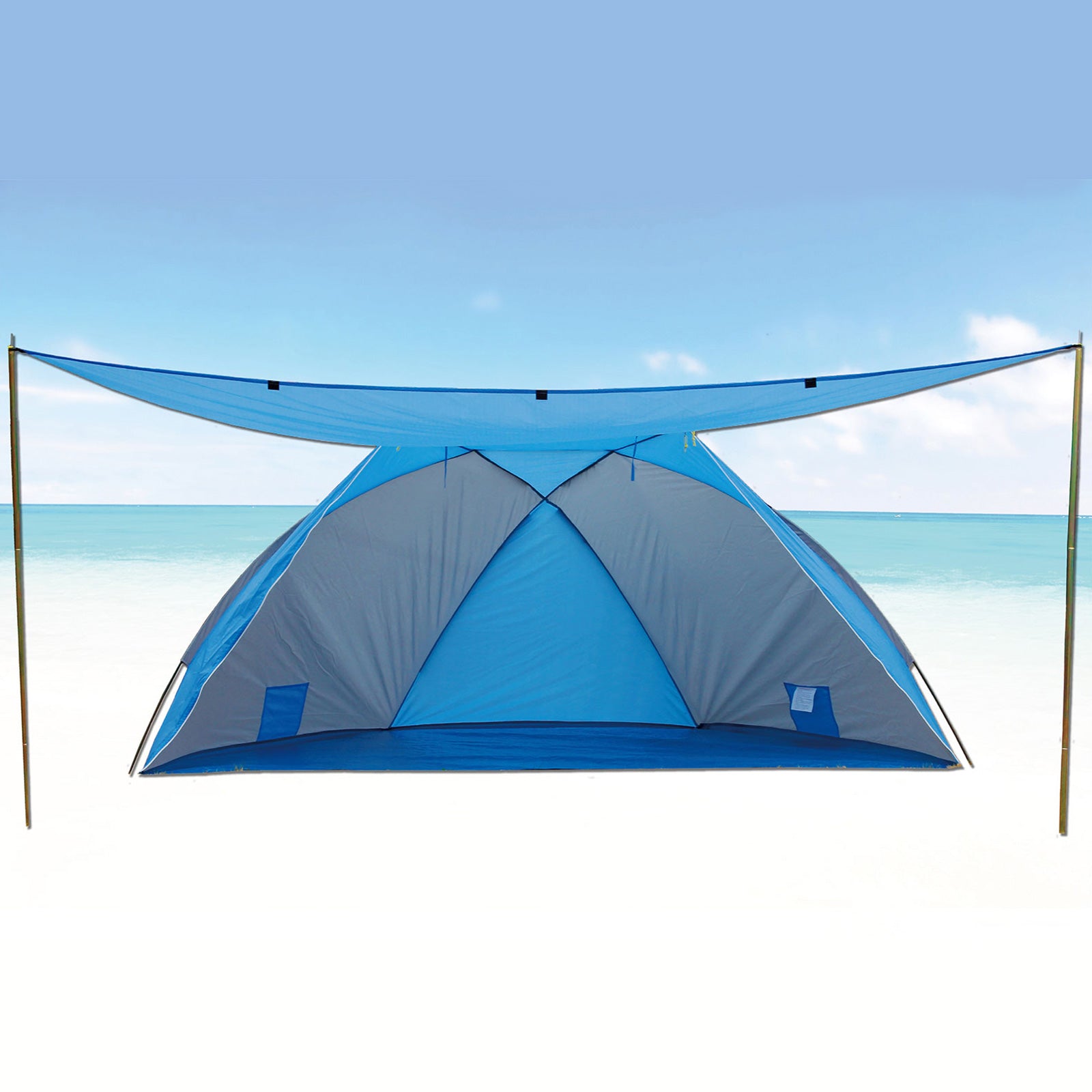 EXPLORER beach shelter + roof sun protection beach tent wind UV 80 lockable