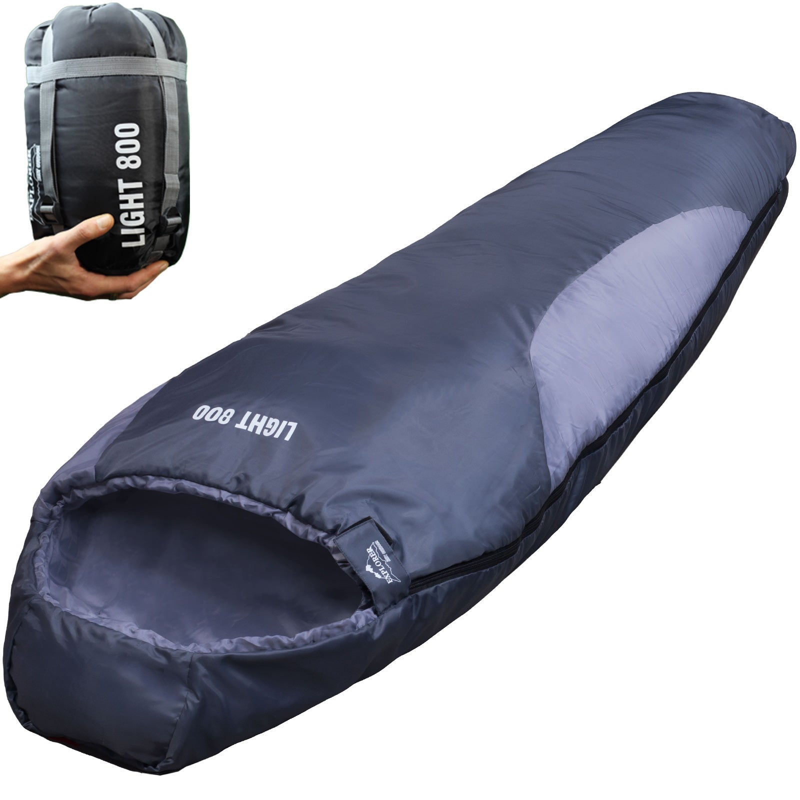 EXPLORER Schlafsack Light 800 Leichtgewichts Hüttenschlafsack Leicht 850g
