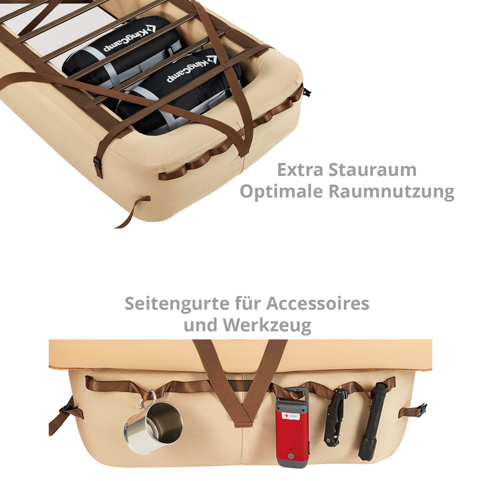 KINGCAMP Feldbett Dashwood Unterbett Für Isomatte Camping Matratze Aufblasbar