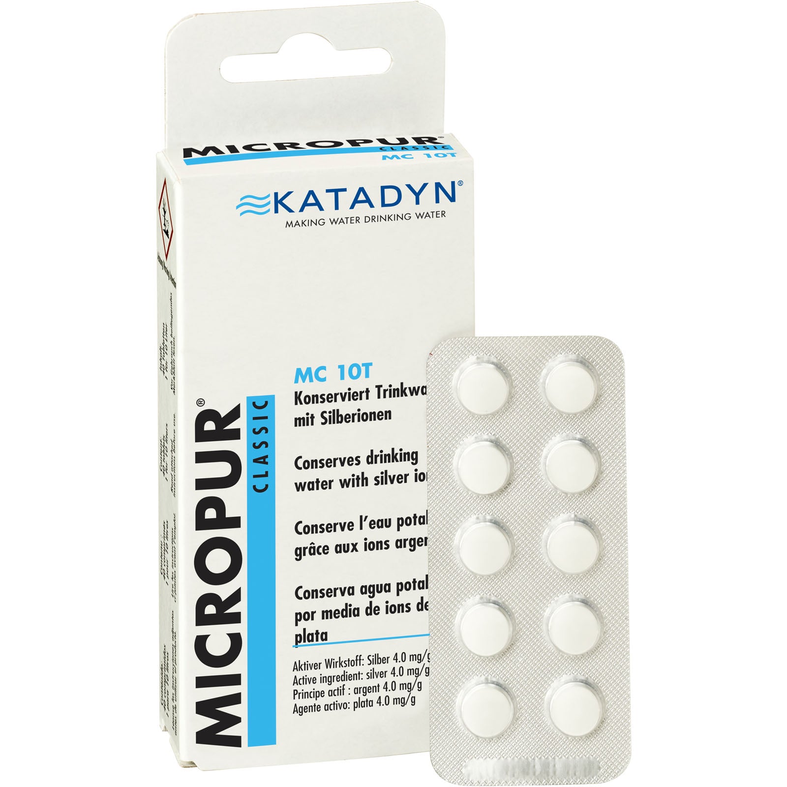 MICROPUR Classic MC 10T Tabletten Trink Wasser Aufbereitung Konservierung Silber