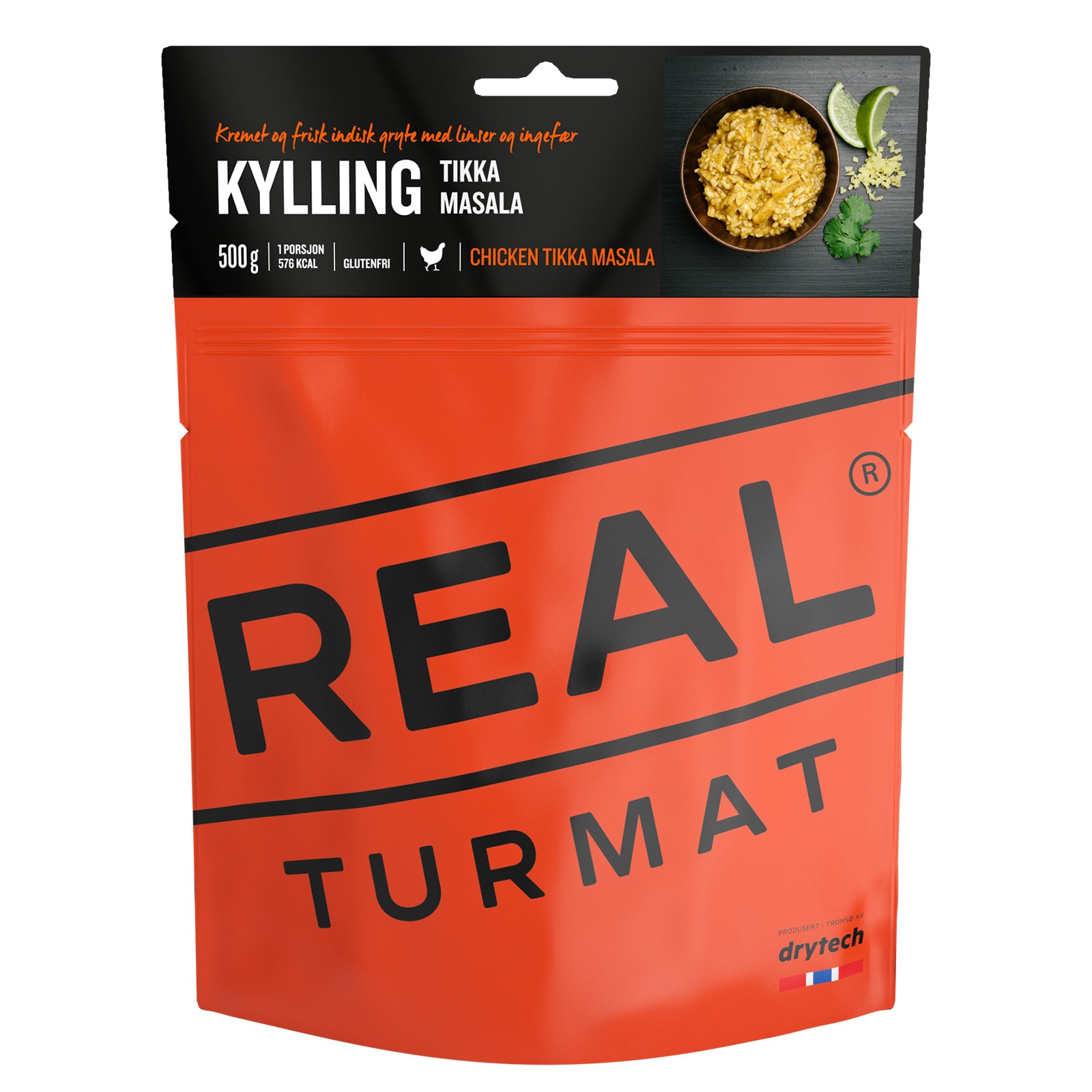 REAL TURMAT Poulet Tikka Masala Repas de randonnée Nourriture de plein air Ration alimentaire
