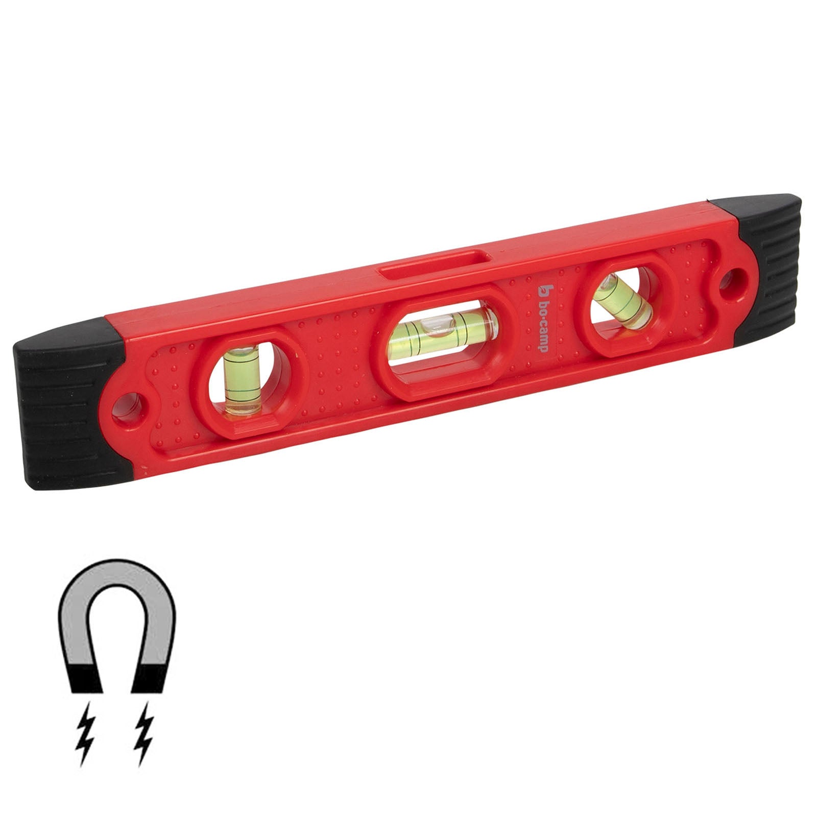 BO-CAMP Magnetwasserwaage Torpedo -Mini Wasserwaage mit Magnet Wohnwagen 22.5 cm