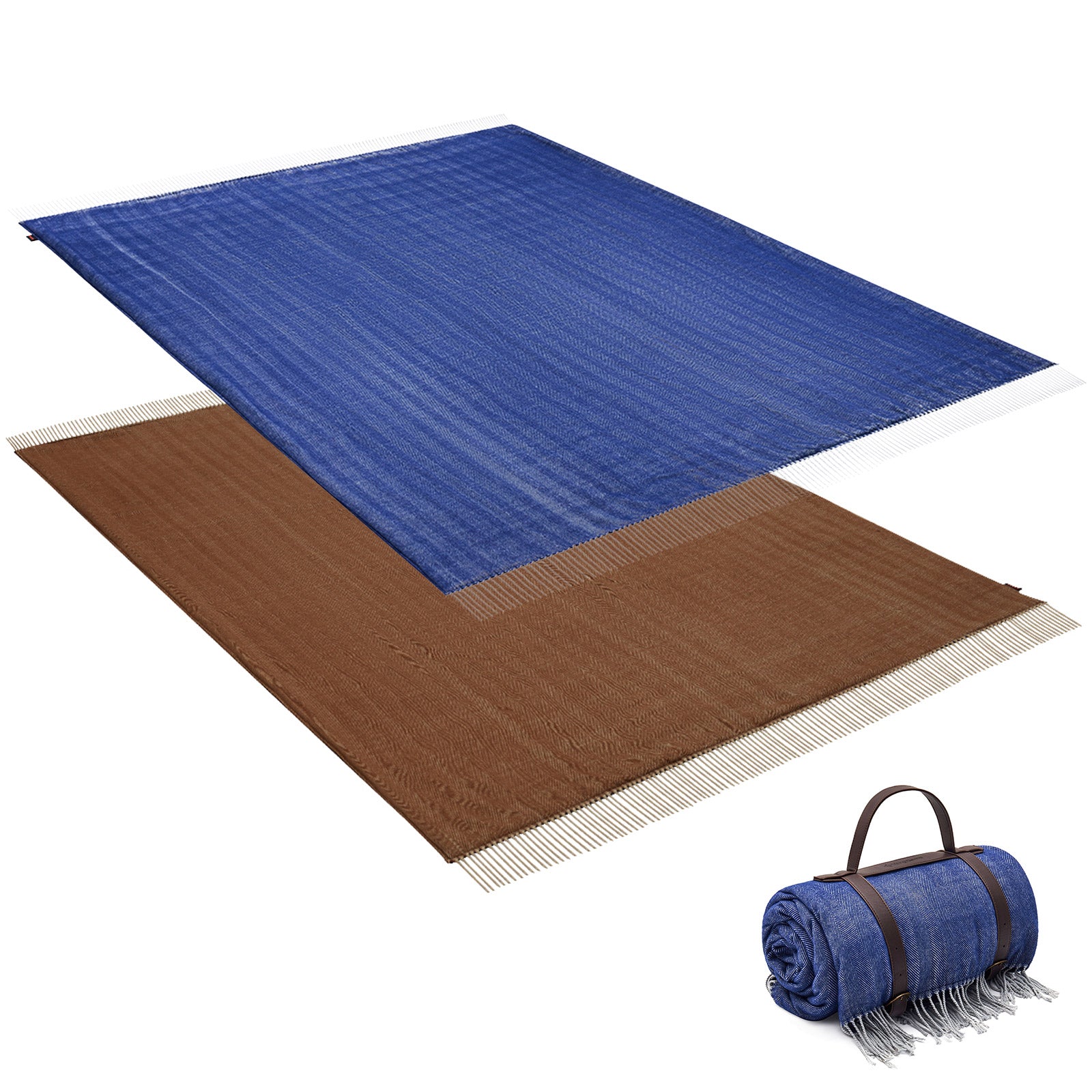 KINGCAMP Camping Decke Merida Picknick Strand Park Decke Wasserdicht Wolle-Optik