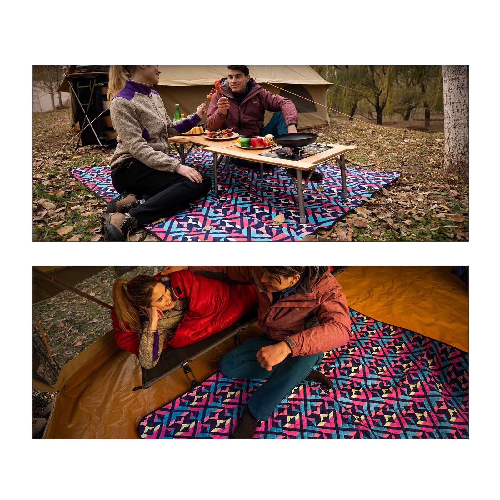 KINGCAMP Camping Blanket Ariel Picnic Beach Mat Park Blanket Waterproof Large XL