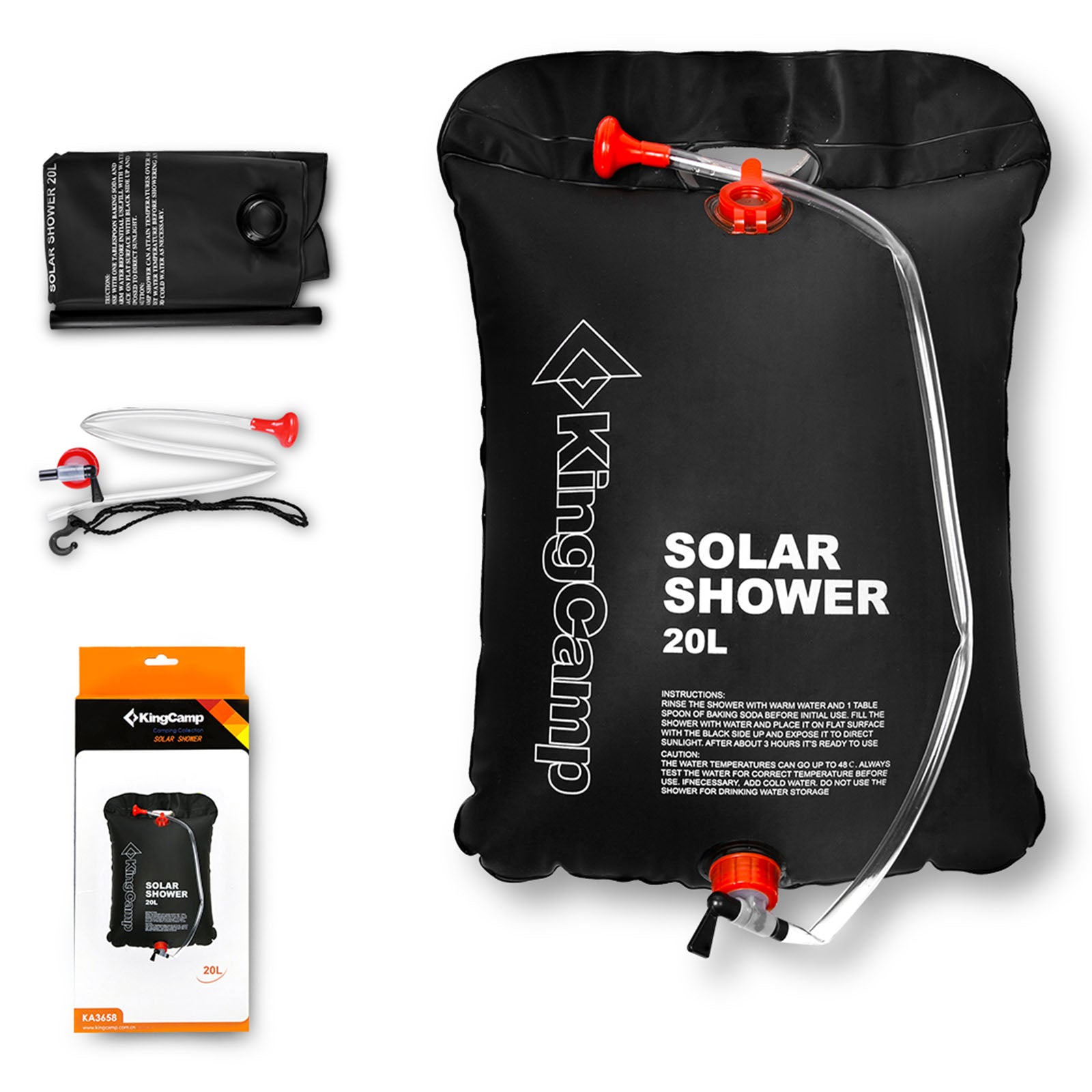 KINGCAMP 20 L Solardusche Camping Outdoor Garten Reise Dusche Solar Shower