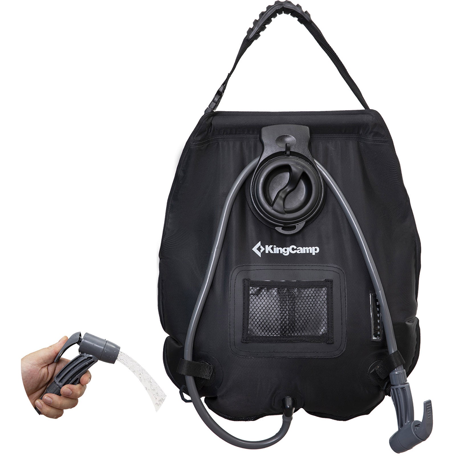 Douche solaire KINGCAMP pour camping, voyage, extérieur, thermomètre, douche solaire 20 L
