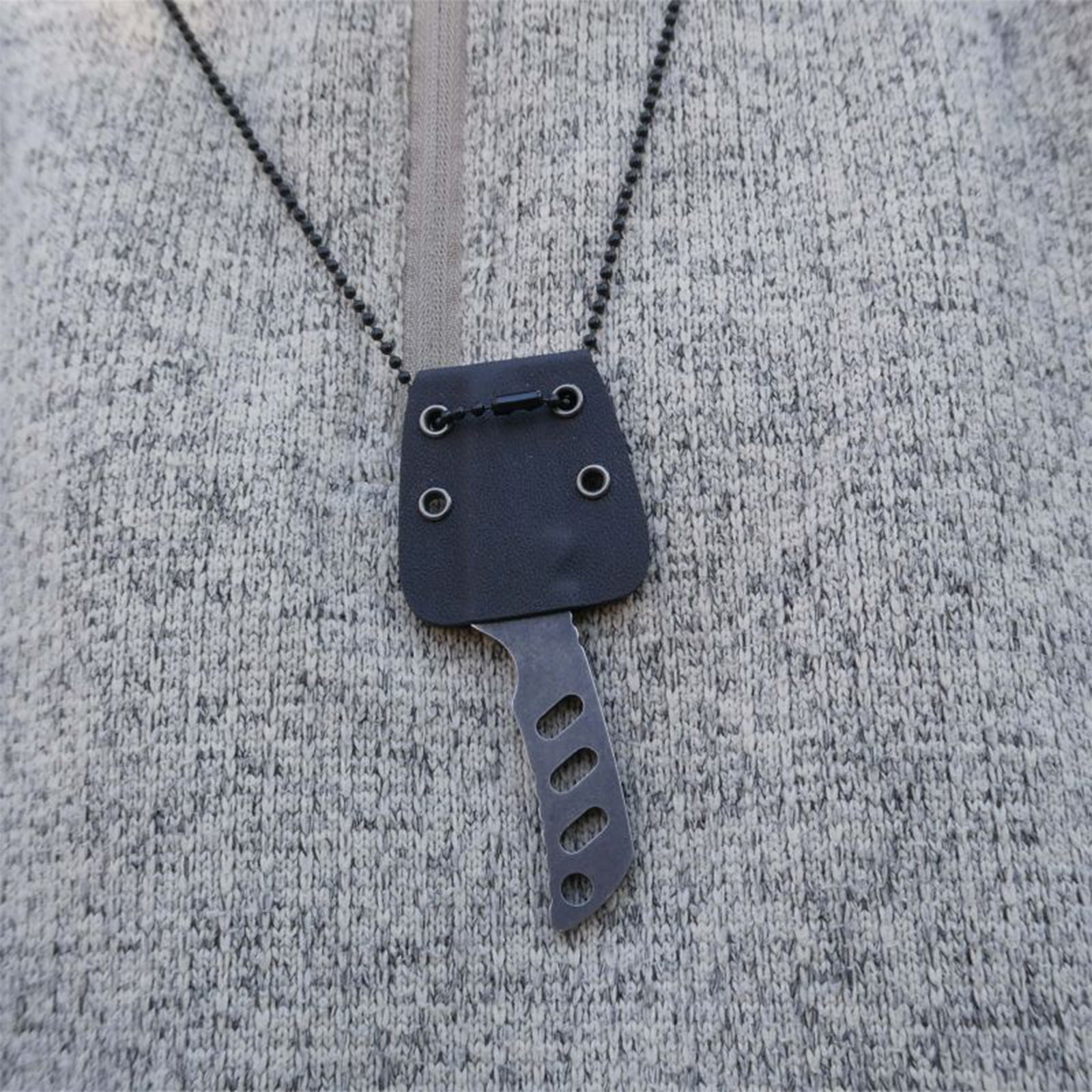 HERBERTZ Neck Knife Stonewashed Mini Messer Halsmesser Fingermesser Outdoor