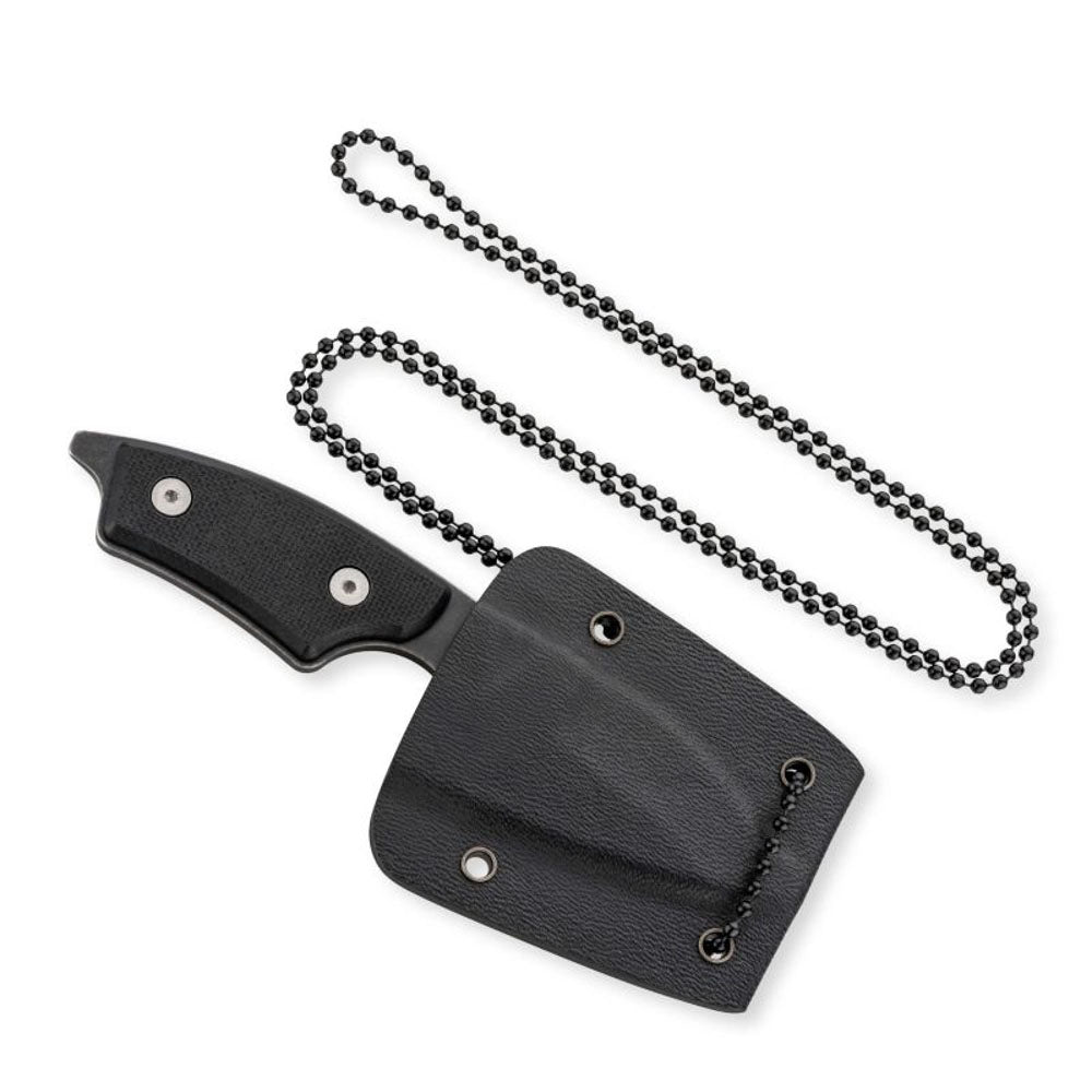 HERBERTZ Couteau de cou G10 Mini Couteau de cou Couteau de poche à pleine soie pour les activités de plein air