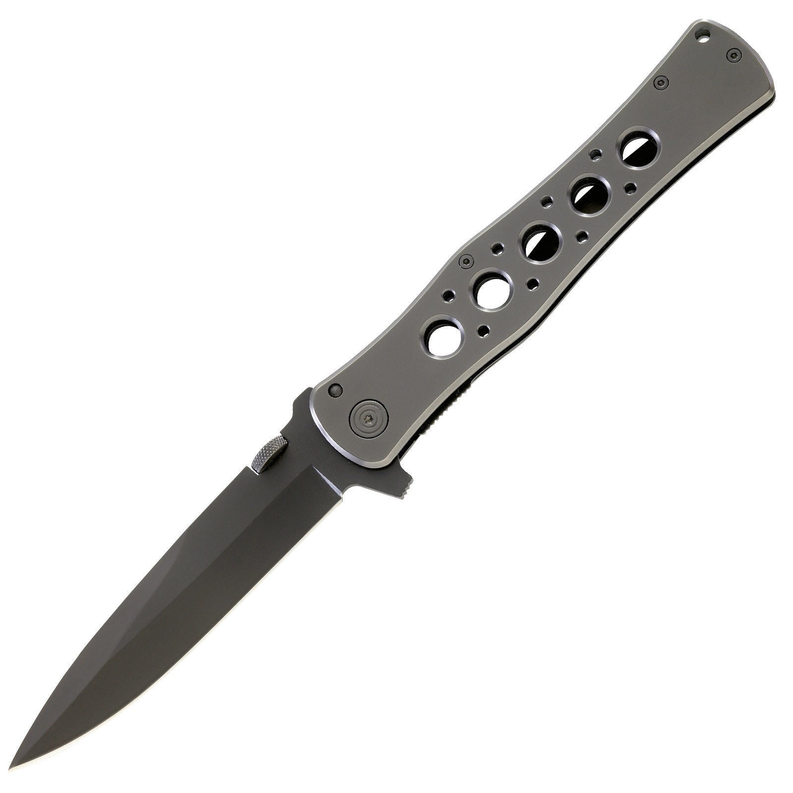 HERBERTZ knife folding knife one-hand knife pocket knife -Titanium -Fishing AISI 420