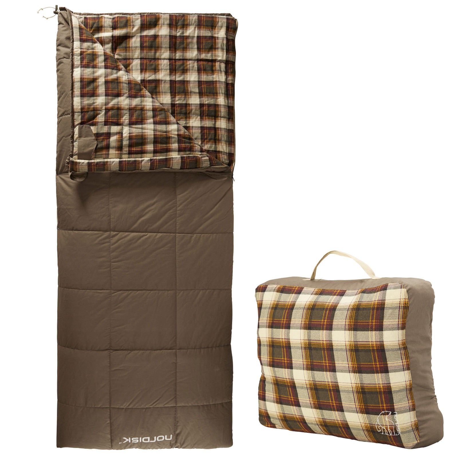 NORDISK Sleeping Bag Almond Camping Blanket Sleeping Bag Wide Flannel 100% Cotton