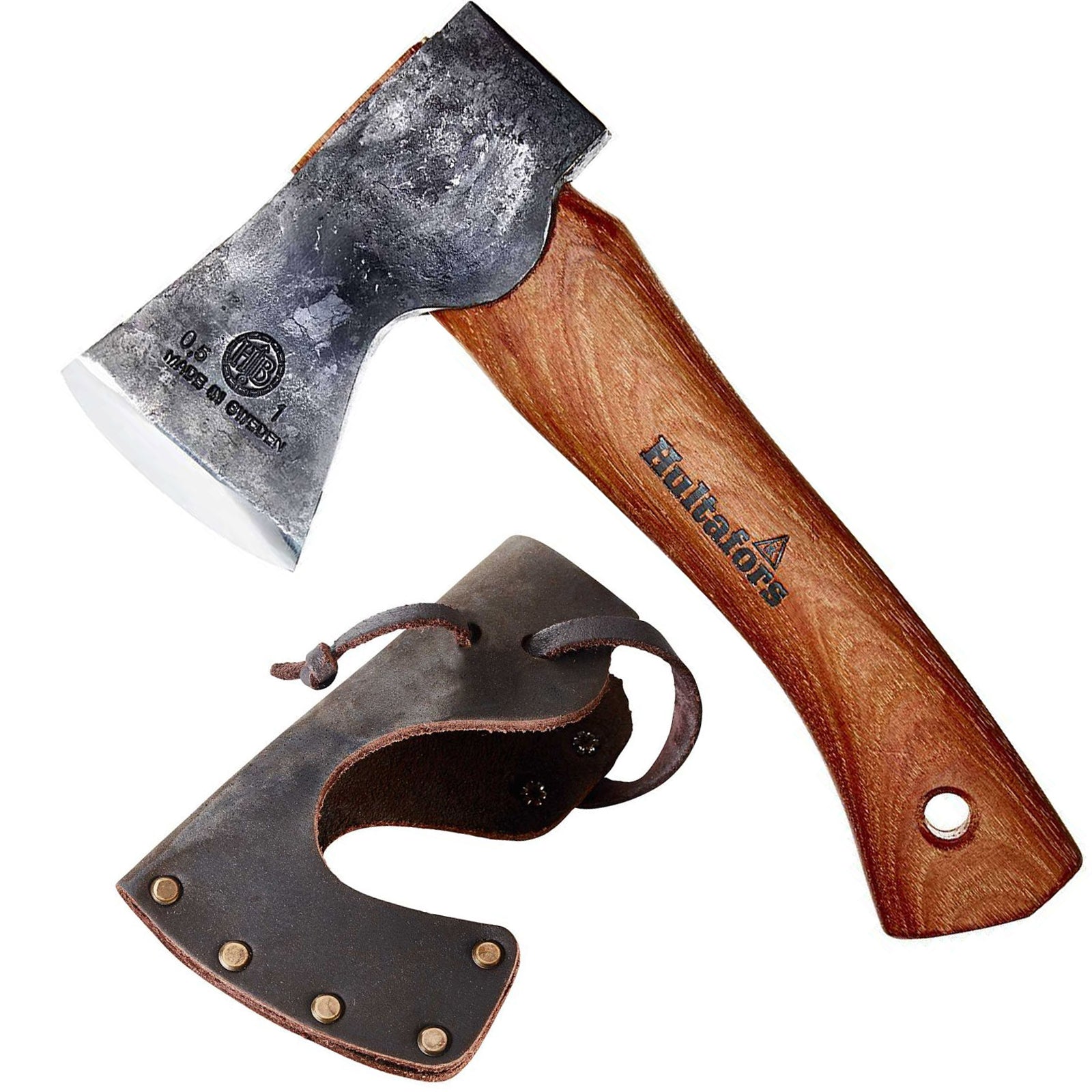 HULATFORS Mini-hache Agelsjön – Hachette de plein air en bois de hickory et acier au carbone
