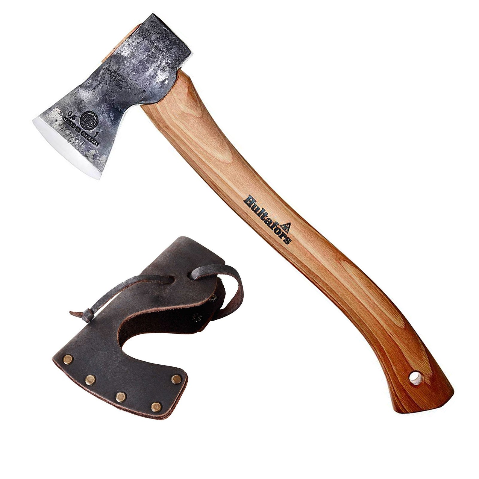 HULATFORS Hache de randonnée Hultan Hache à main Hache de plein air en bois de hickory et acier au carbone