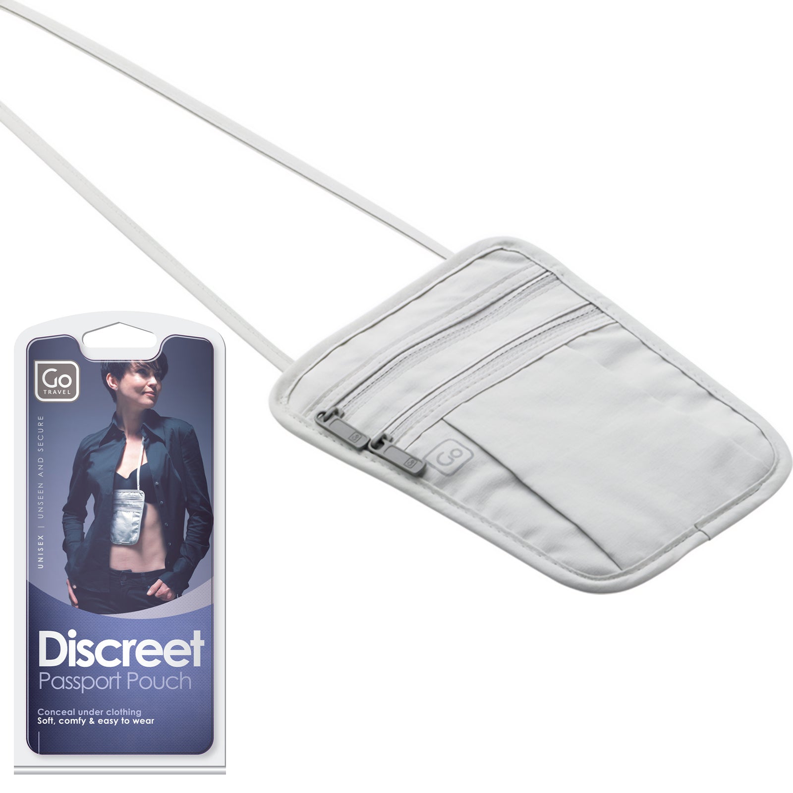 GO TRAVEL Passport Pouch -Brustbeutel -Brustsafe -Brusttasche - Reise Geldbörse