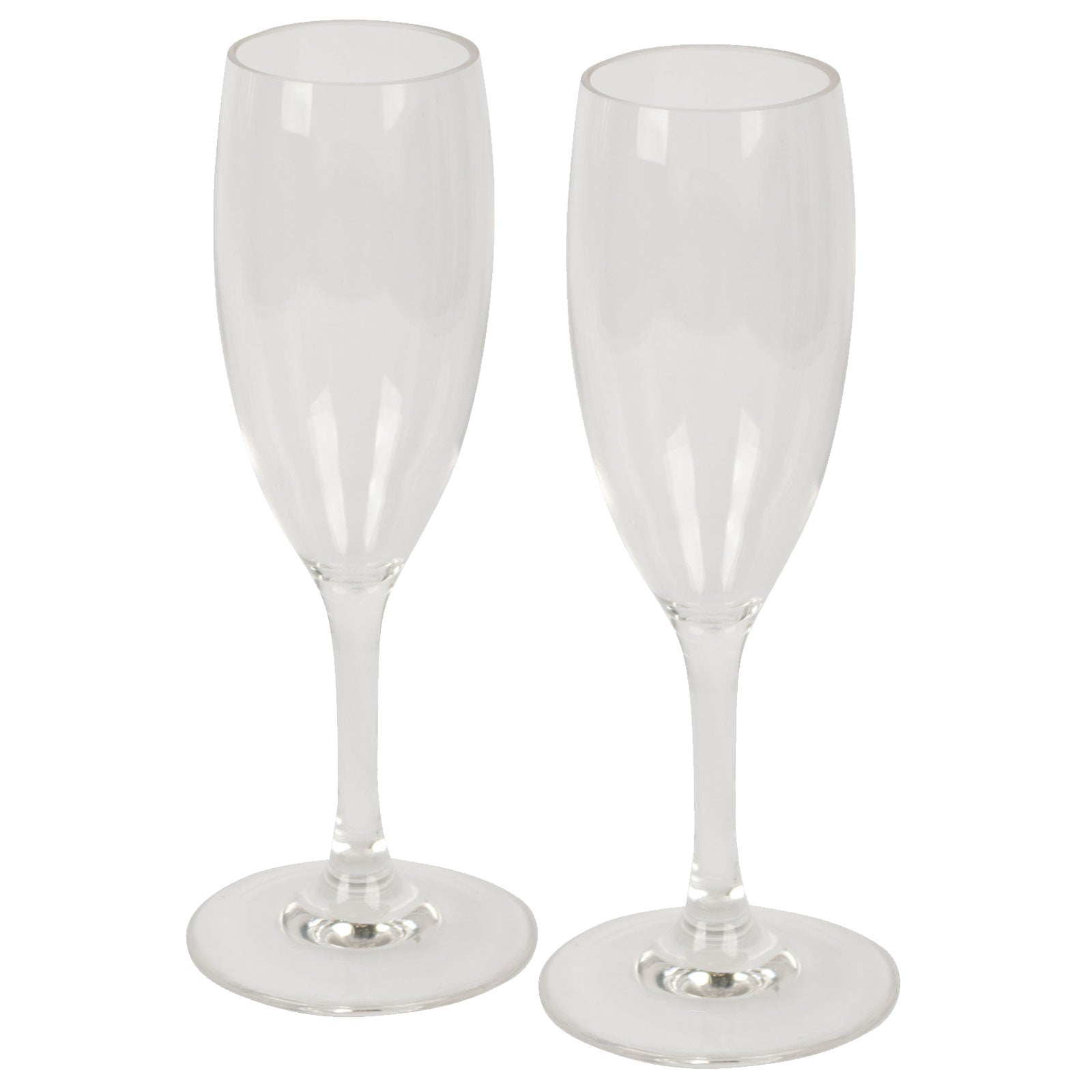 BO-CAMP Set of 2 sparkling wine glasses - Camping champagne flute polycarbonate drinking glass