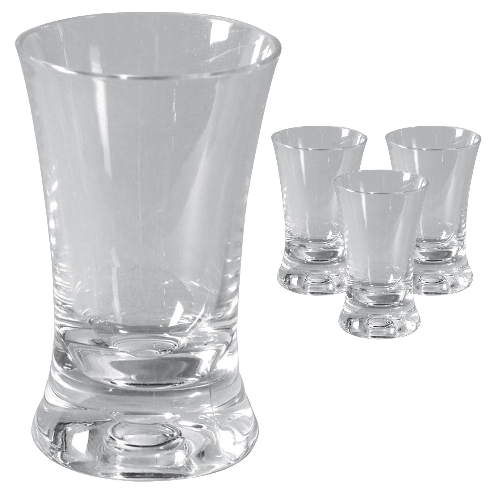 BO-CAMP Lot de 4 verres à schnaps camping shots courts verres à shot en plastique 45 ml