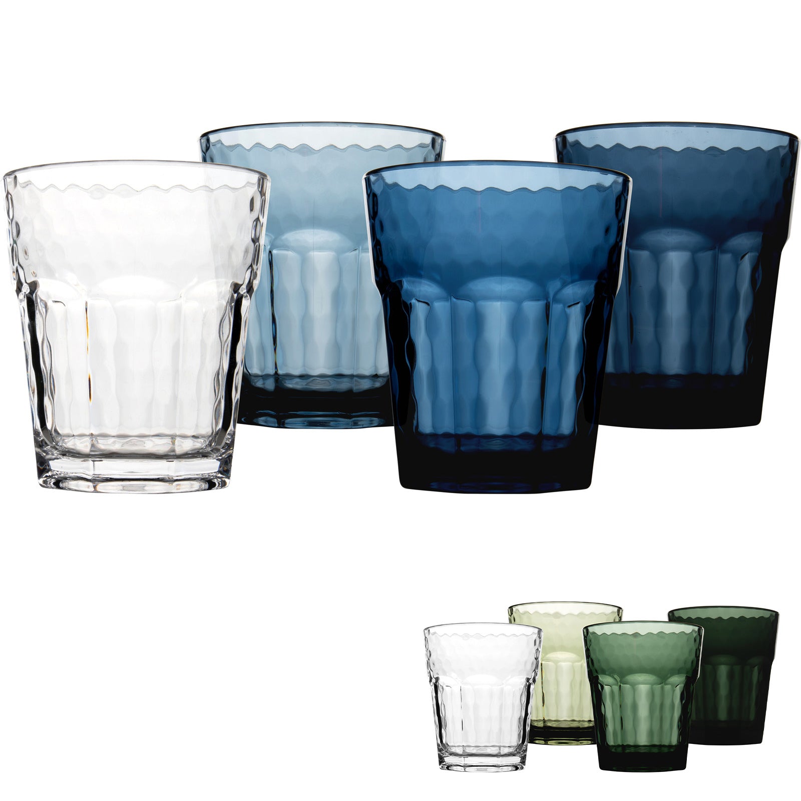 BO-CAMP Camping Glasses Set of 4 Mix&Match Travel Drinking Glass Water Wine Glass 200 ml