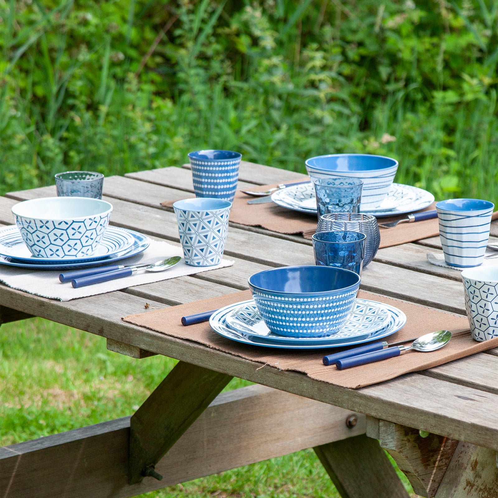 BO-CAMP Lot de 4 verres de camping Mix&Match Verre à eau et à vin 400 ml